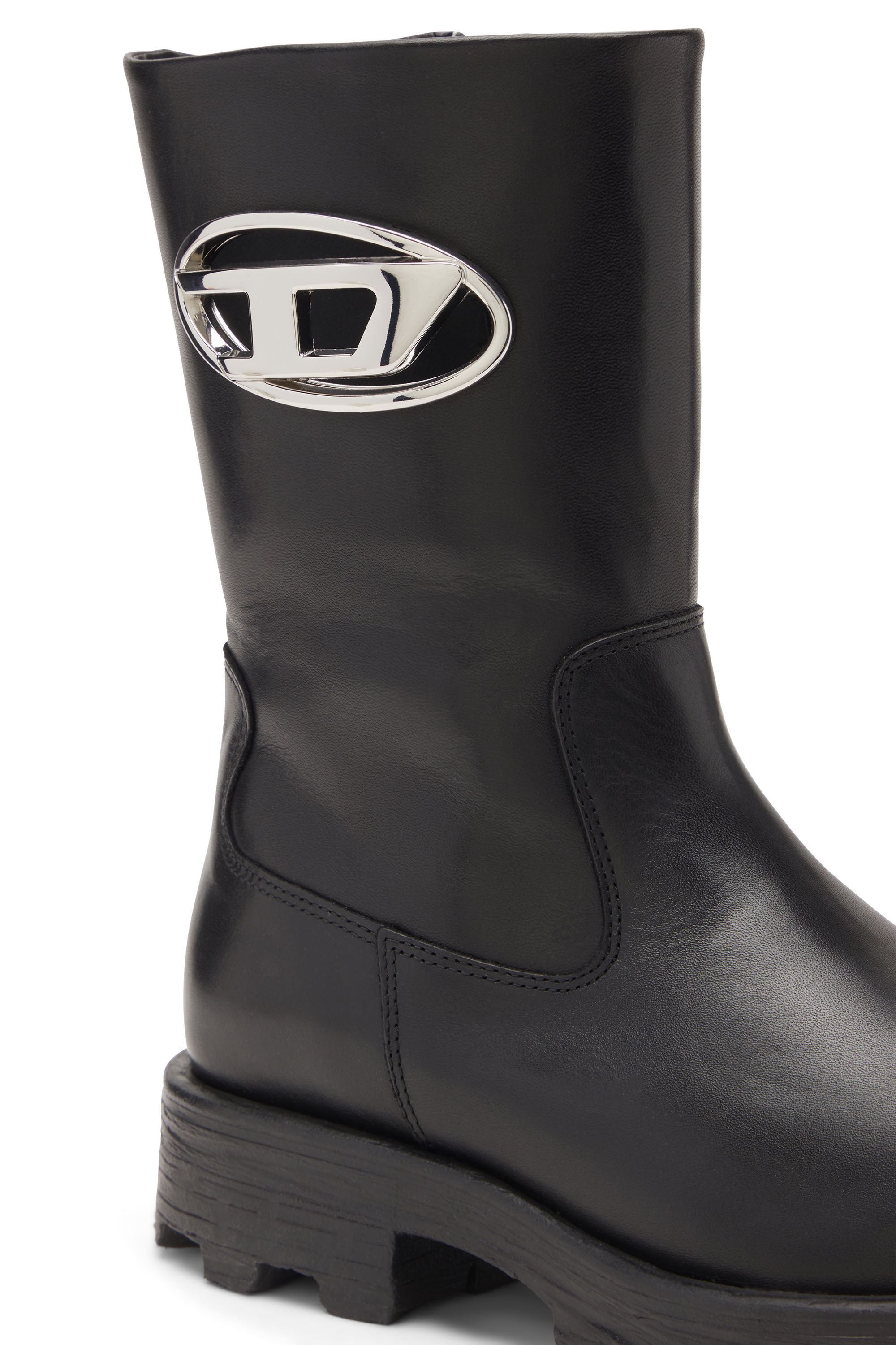 Diesel - D-HAMMER BKR D W, Woman's D-Hammer-Biker boots in shiny leather in null - 6