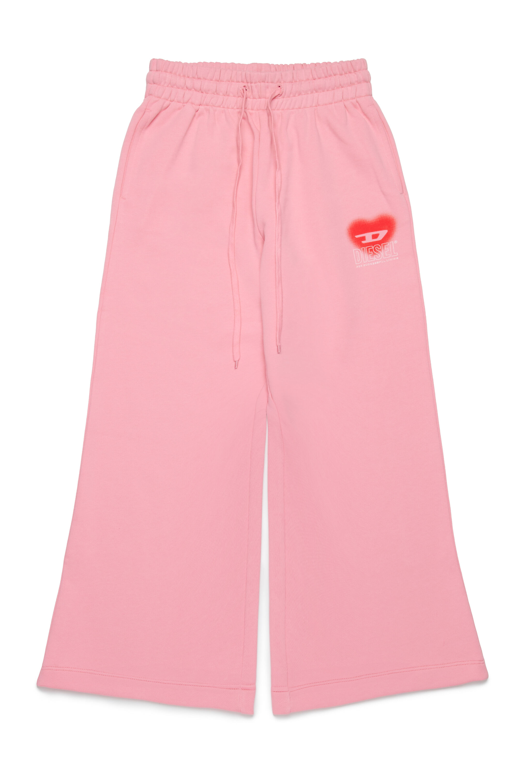Diesel - PCUORE, Woman's Sweatpants with D heart graphic in Pink - 1