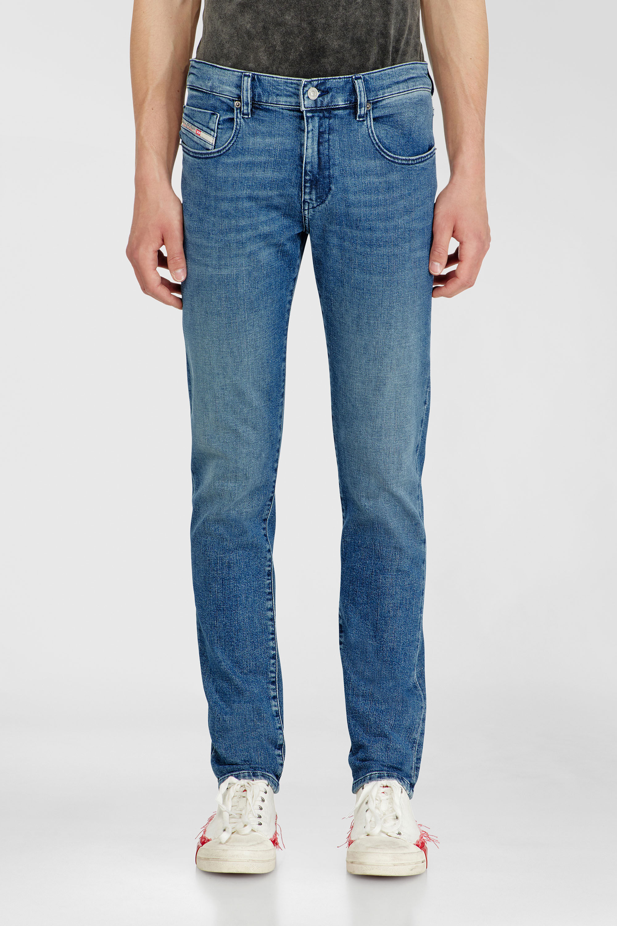 Diesel - Man's Slim Jeans 2019 D-Strukt 0HDBK, Medium blue - 4