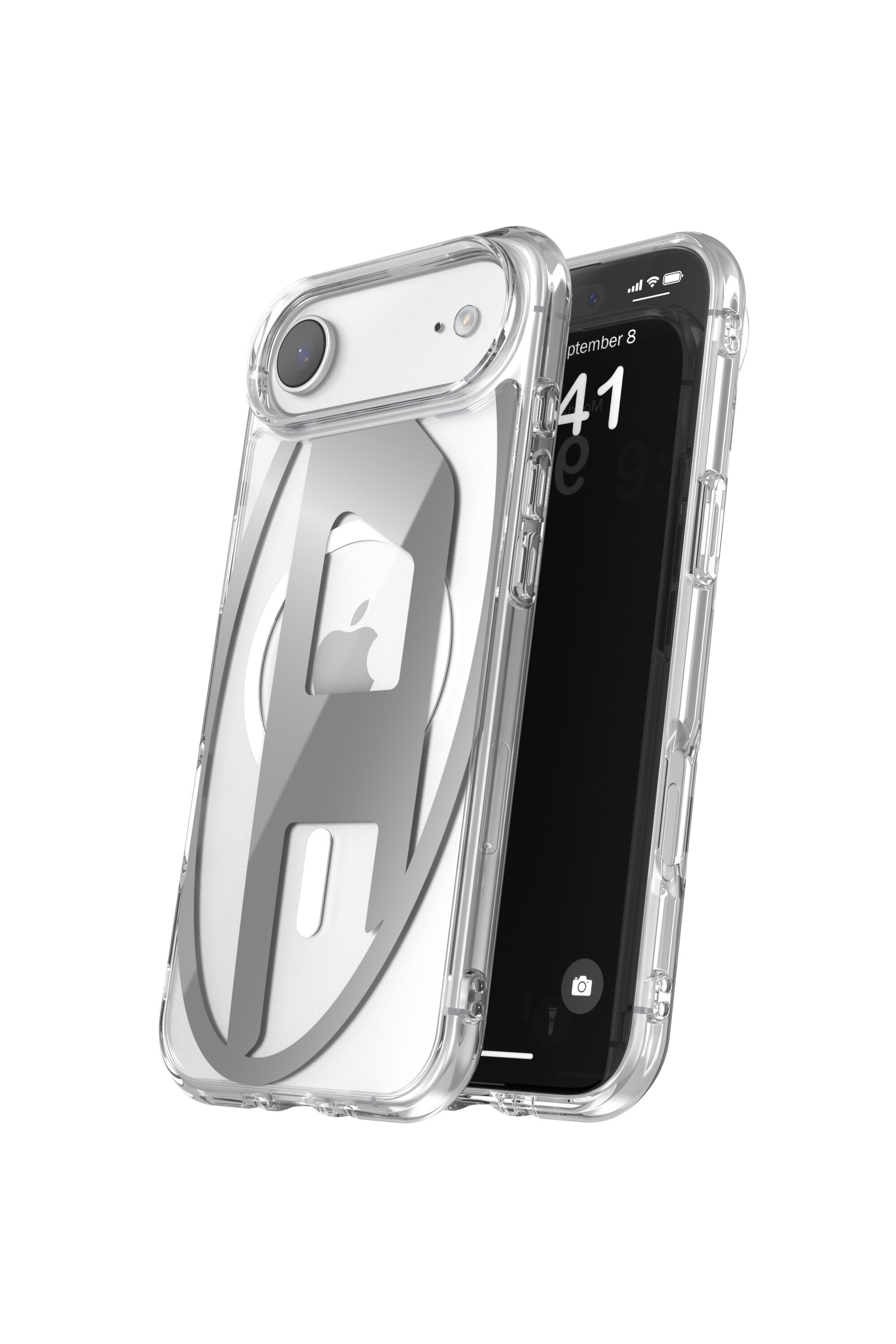 Diesel - 60412 AOP CASE, Unisex's Oval D metallic case with magsafe for iPhone 17 Air in Grey - 3