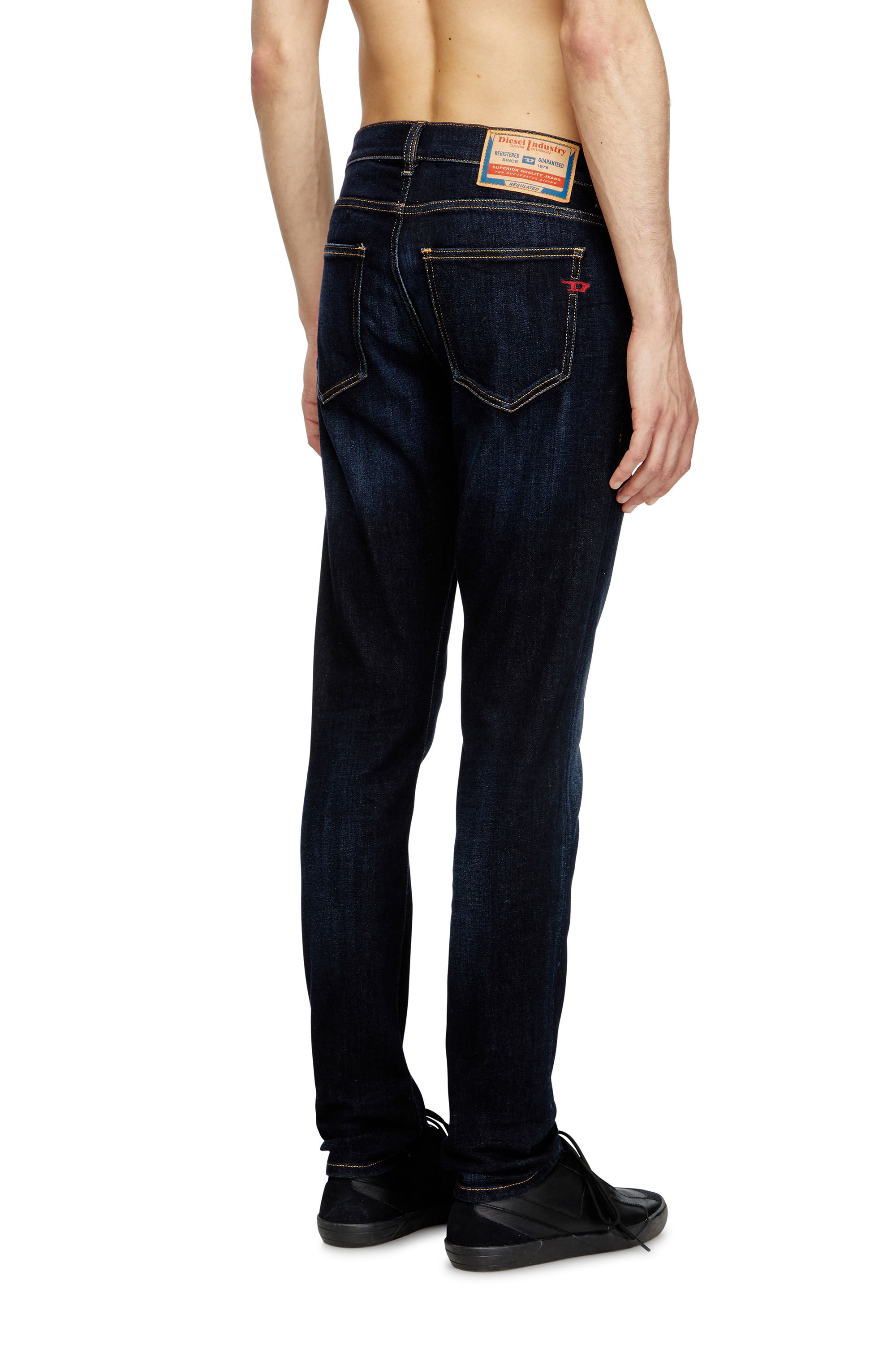 Diesel - Man's Slim Jeans 2019 D-Strukt 009ZS, Dark Blue - 4