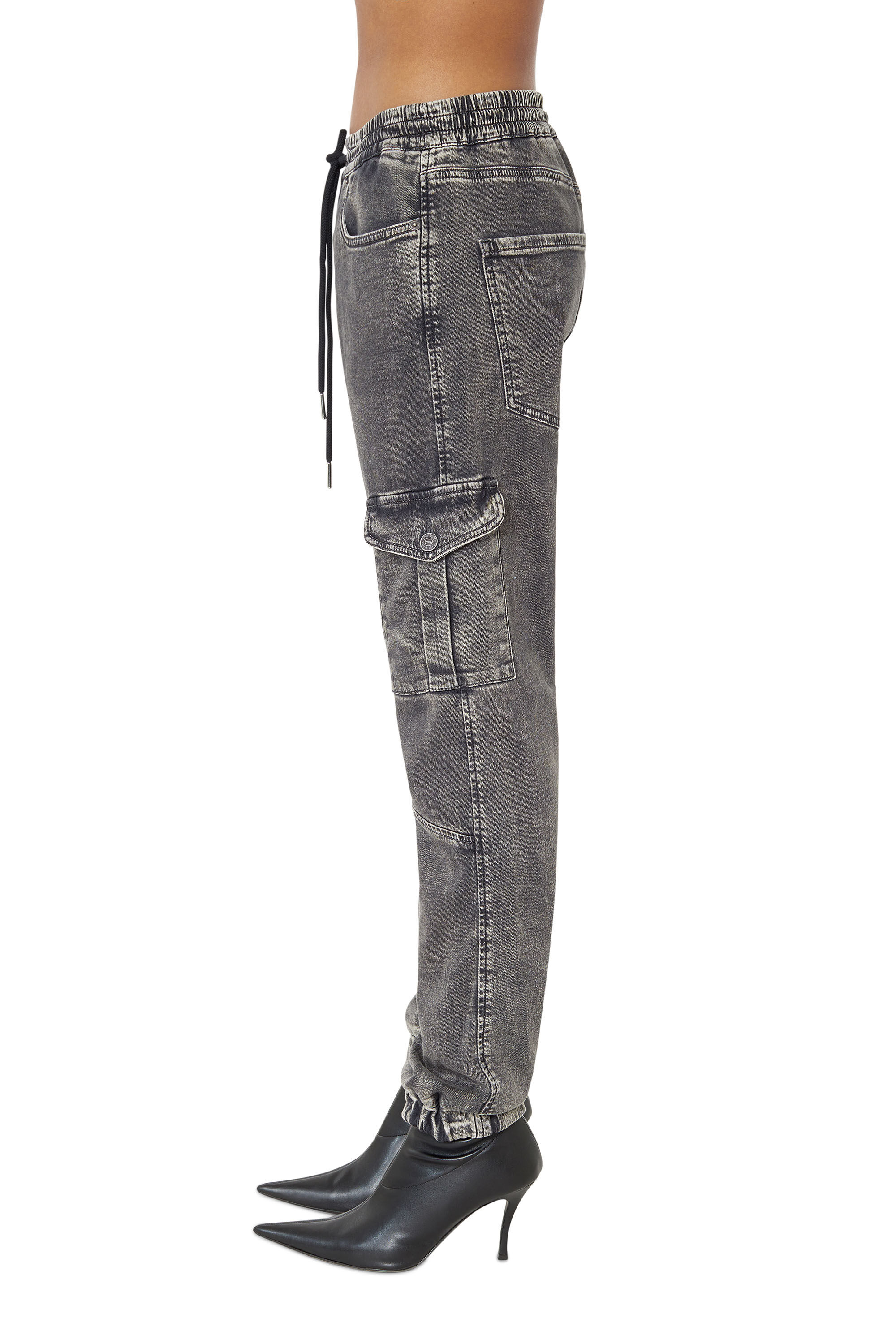 Diesel - Slim D-Ursy Track Denim 069ZF, Black/Dark grey - Image 5