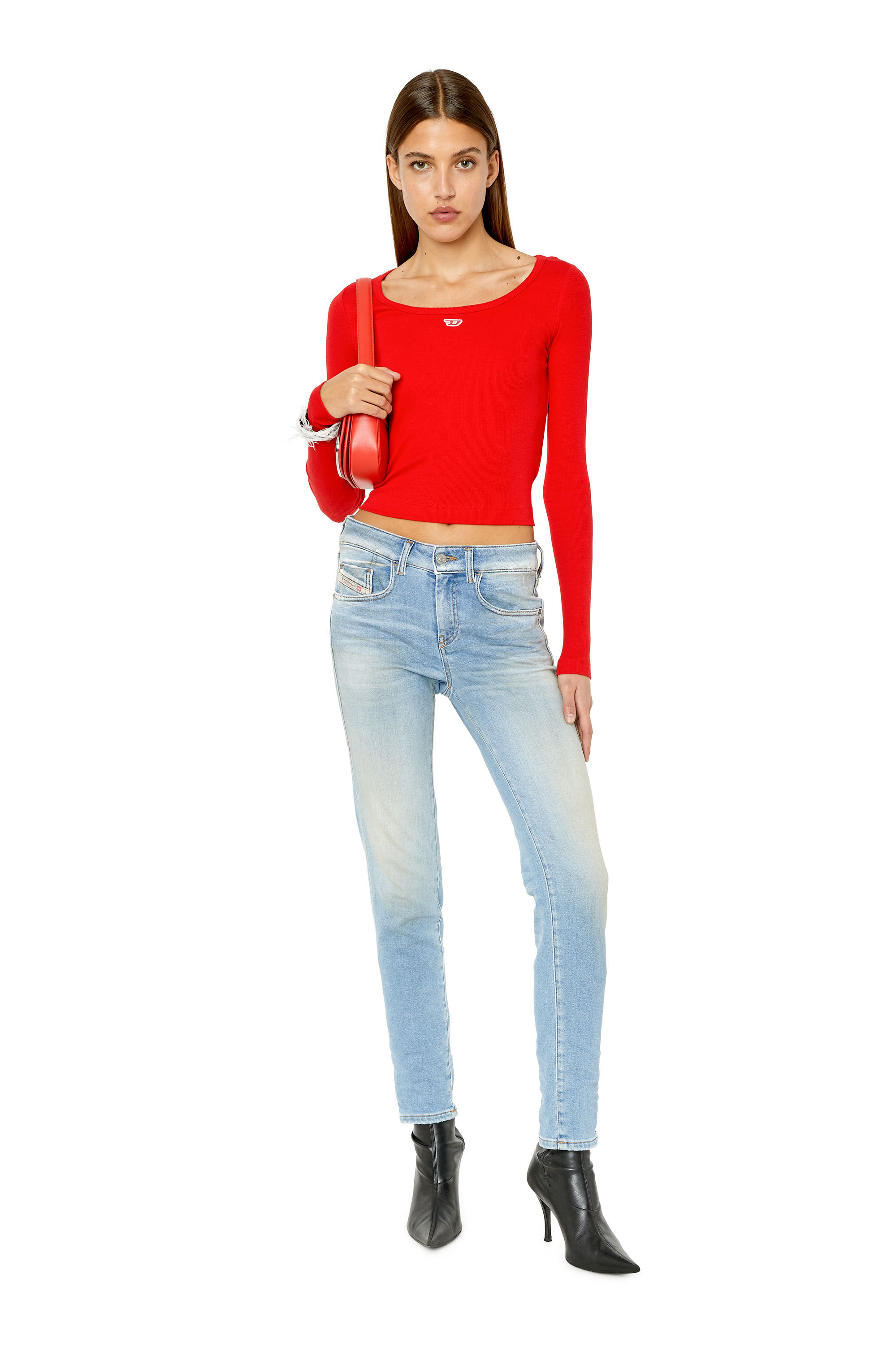 Diesel - Slim D-Ollies JoggJeans® 068CW, Light Blue - Image 1