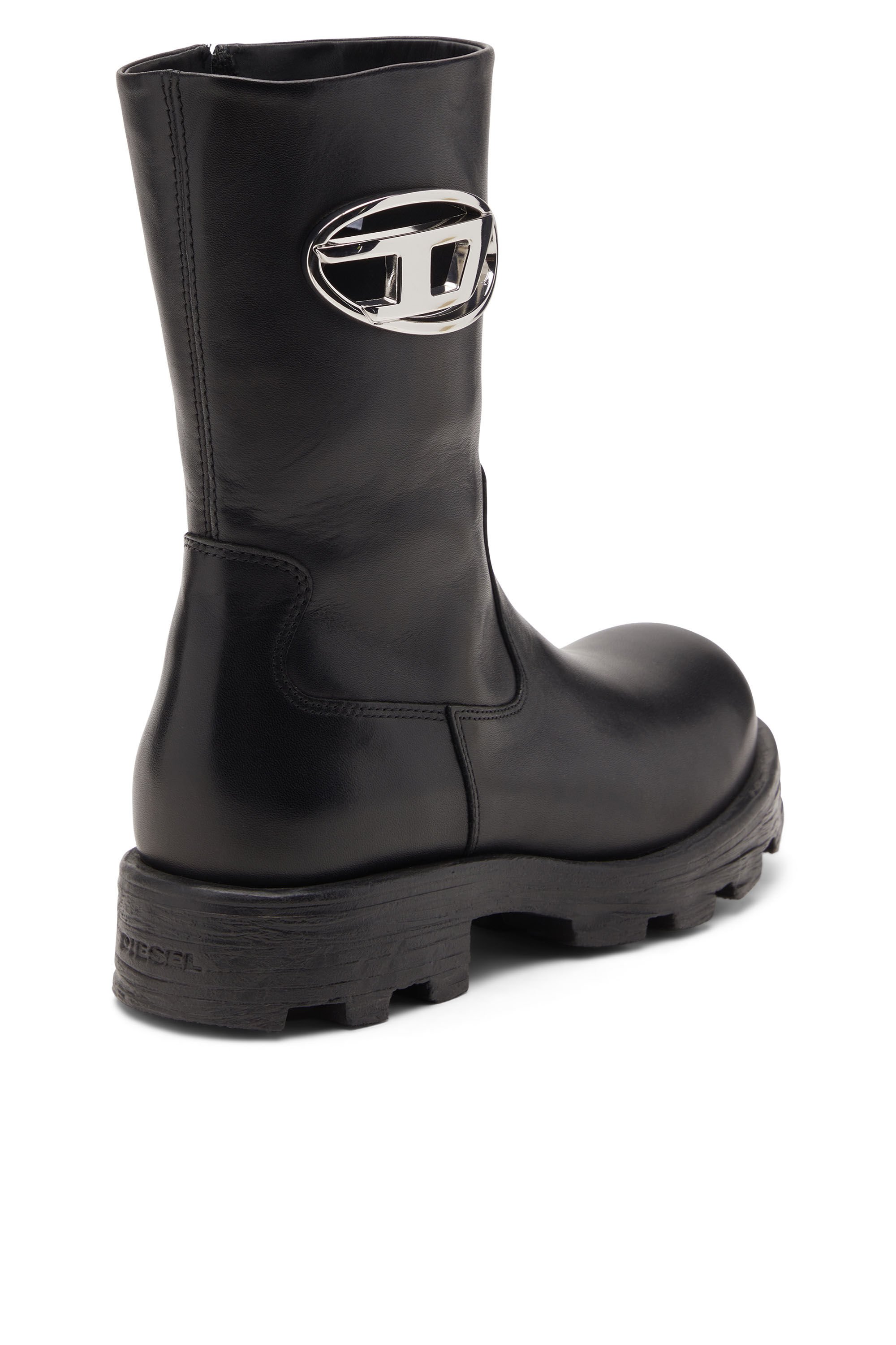 Diesel - D-HAMMER BKR D W, Woman's D-Hammer-Biker boots in shiny leather in null - 4