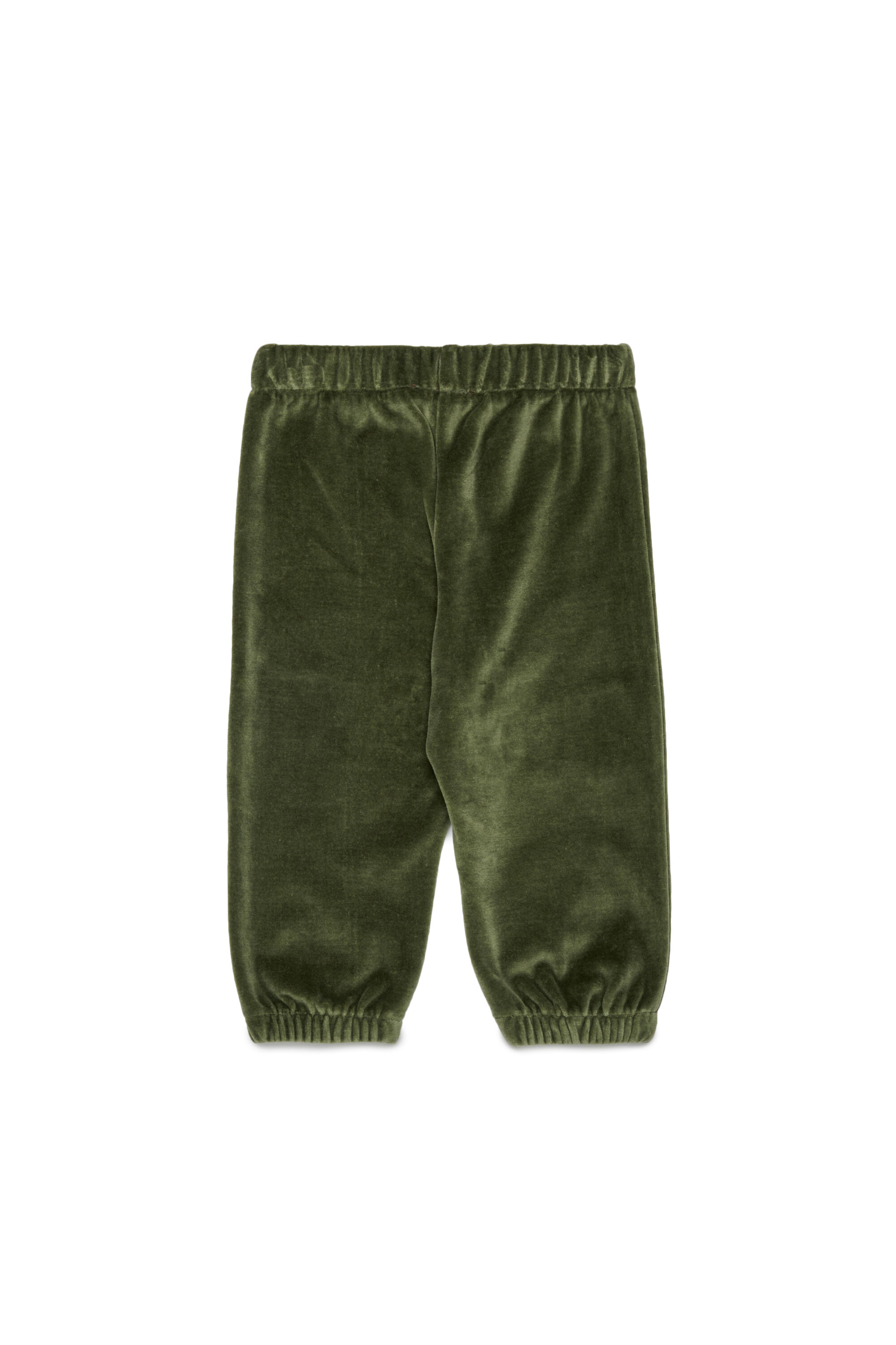Diesel - PHENIB, Man's Velvet sweatpants with Oval D embroidery in Green - 2