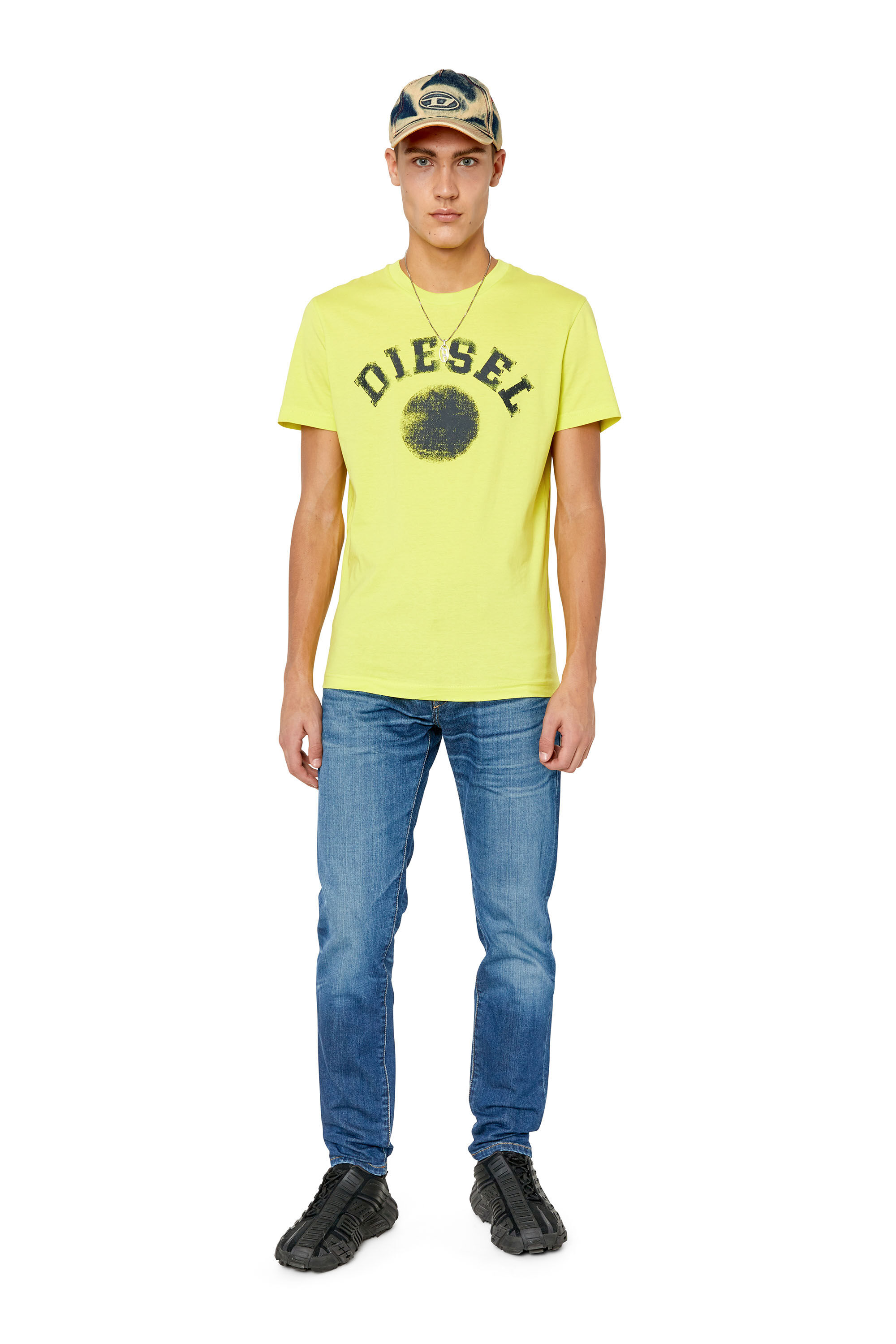 Diesel - 2019 D-Strukt 0NFAN Slim Jeans, Light Blue - Image 1