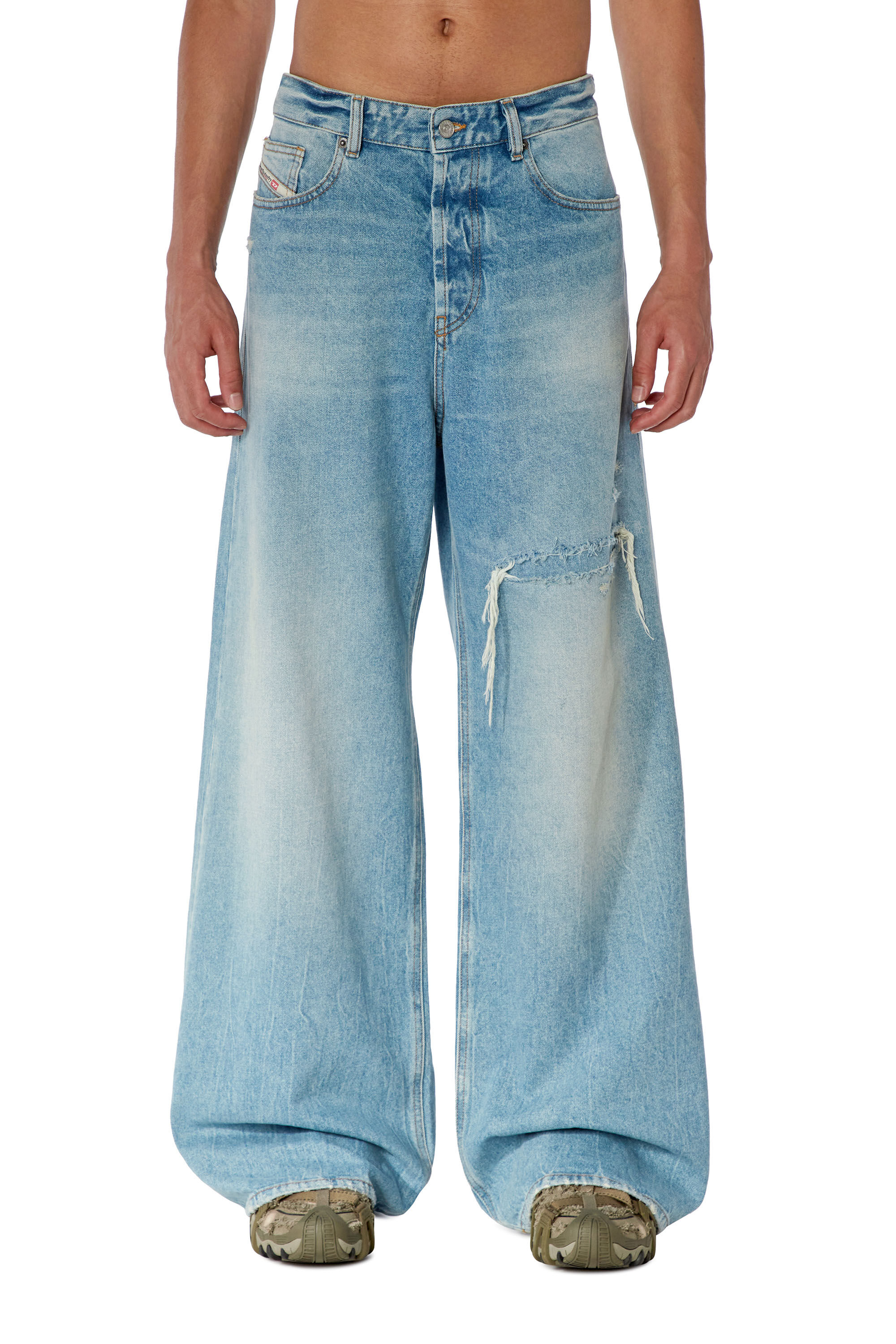 Diesel - D-Rise 09E25 Straight Jeans, Light Blue - Image 3