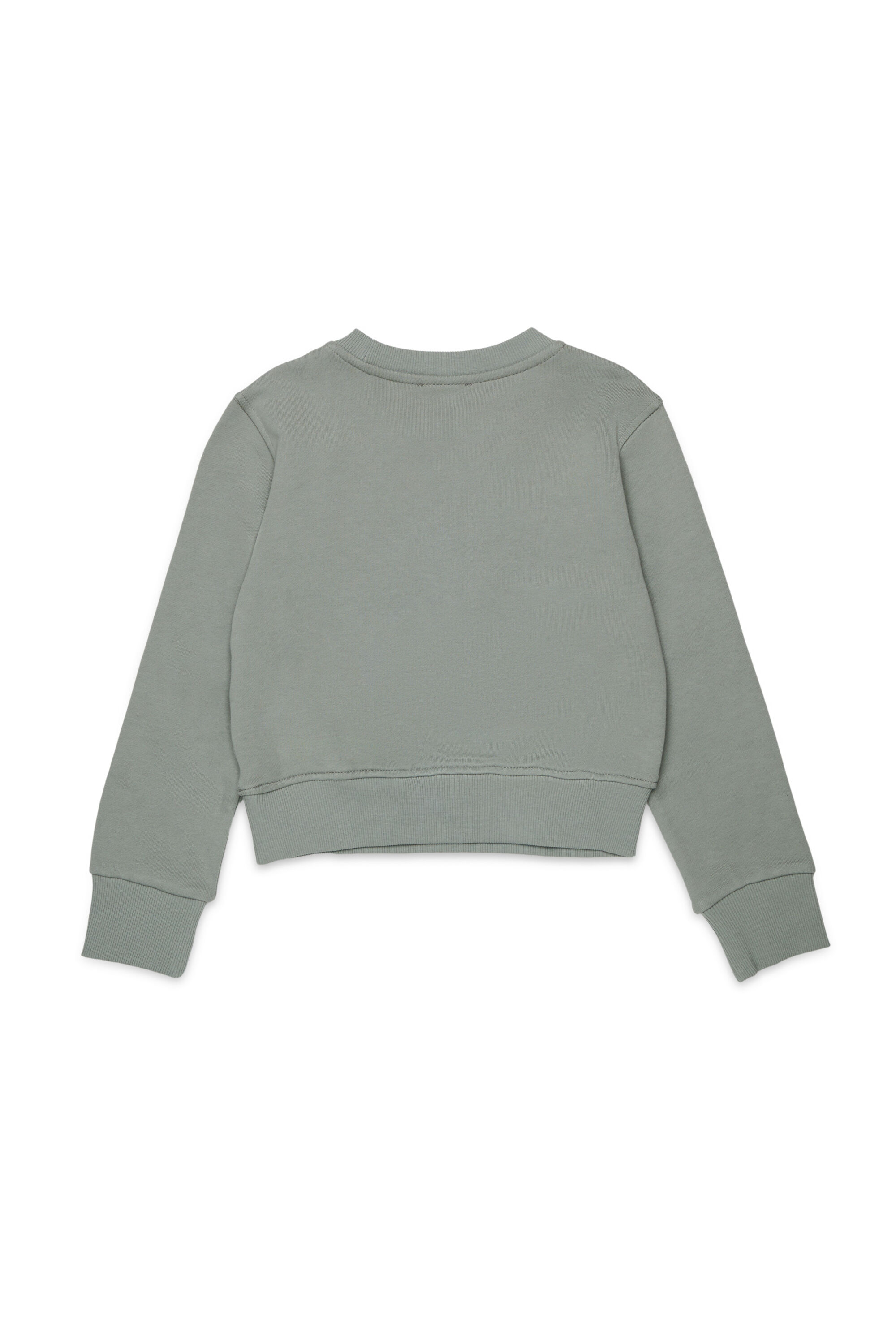 Diesel - SCRIPT, Woman's Cropped sweatshirt with script print in Grey - 2