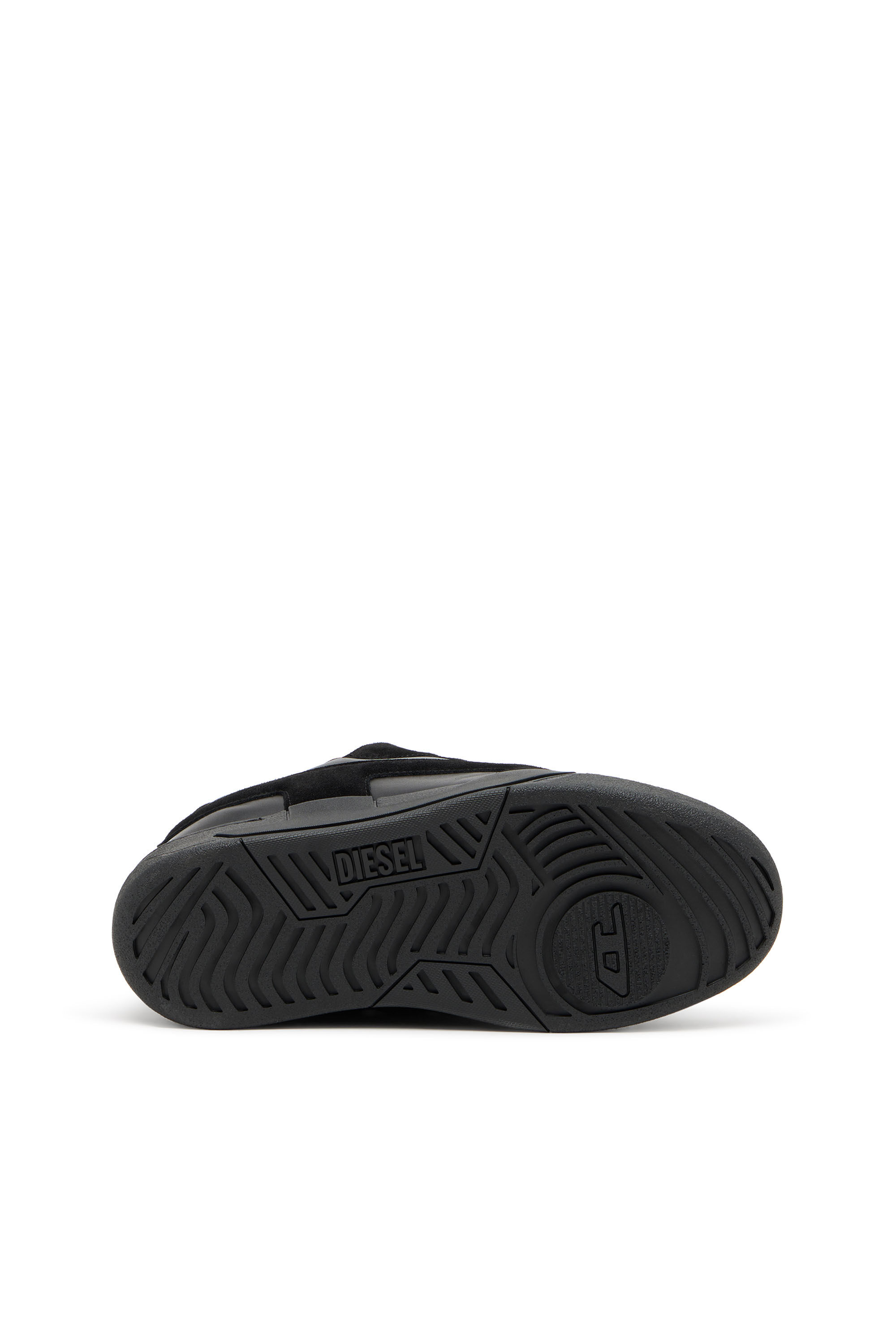 Diesel - S-D-OLLIE LOW, Man's D-Ollie-Monochrome sneakers in suede and leather in Black - 5