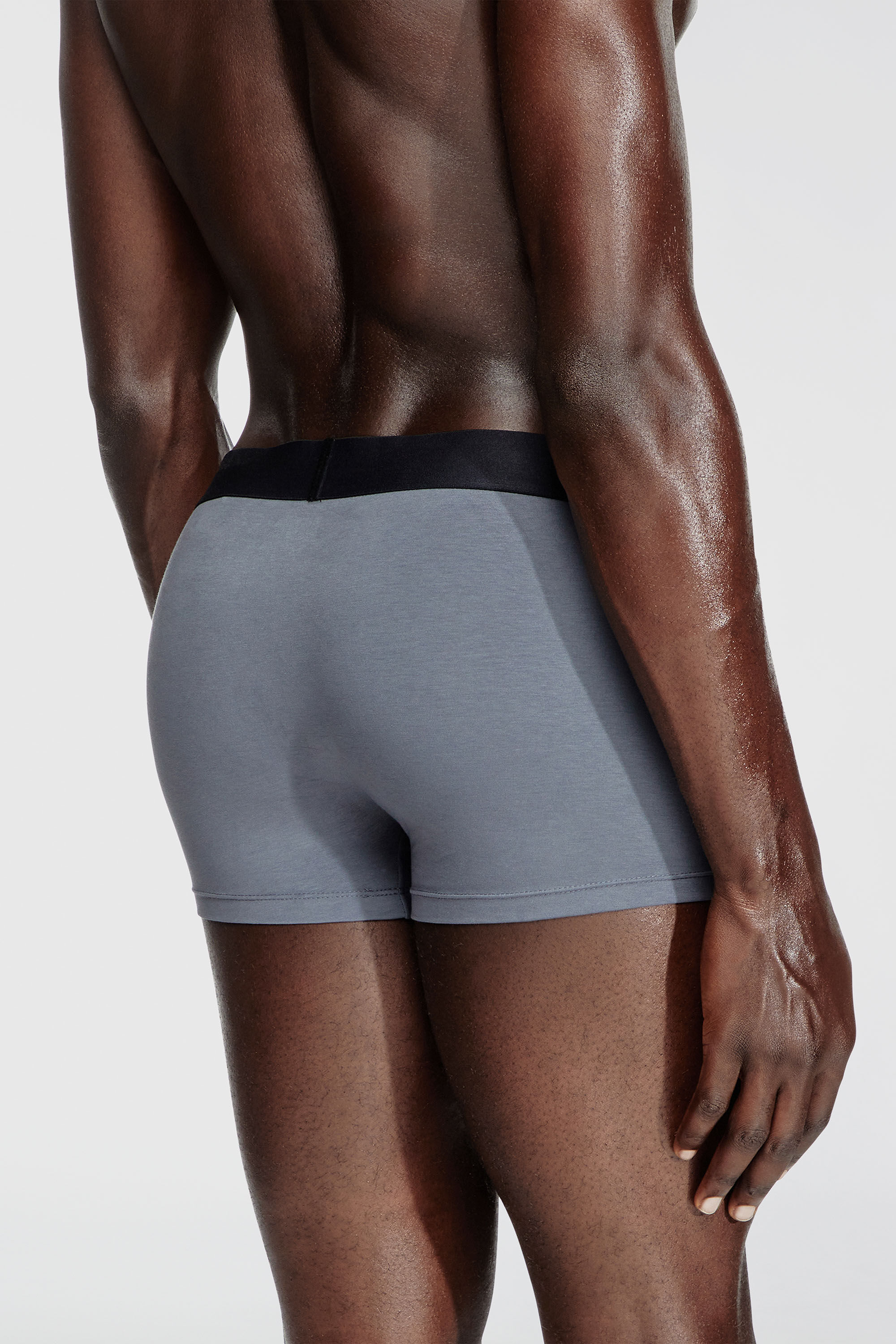 Diesel - DAMIEN-D-POP-3PACK-40, Man's Three-pack boxer briefs in stretch cotton in Grey/Black - 4