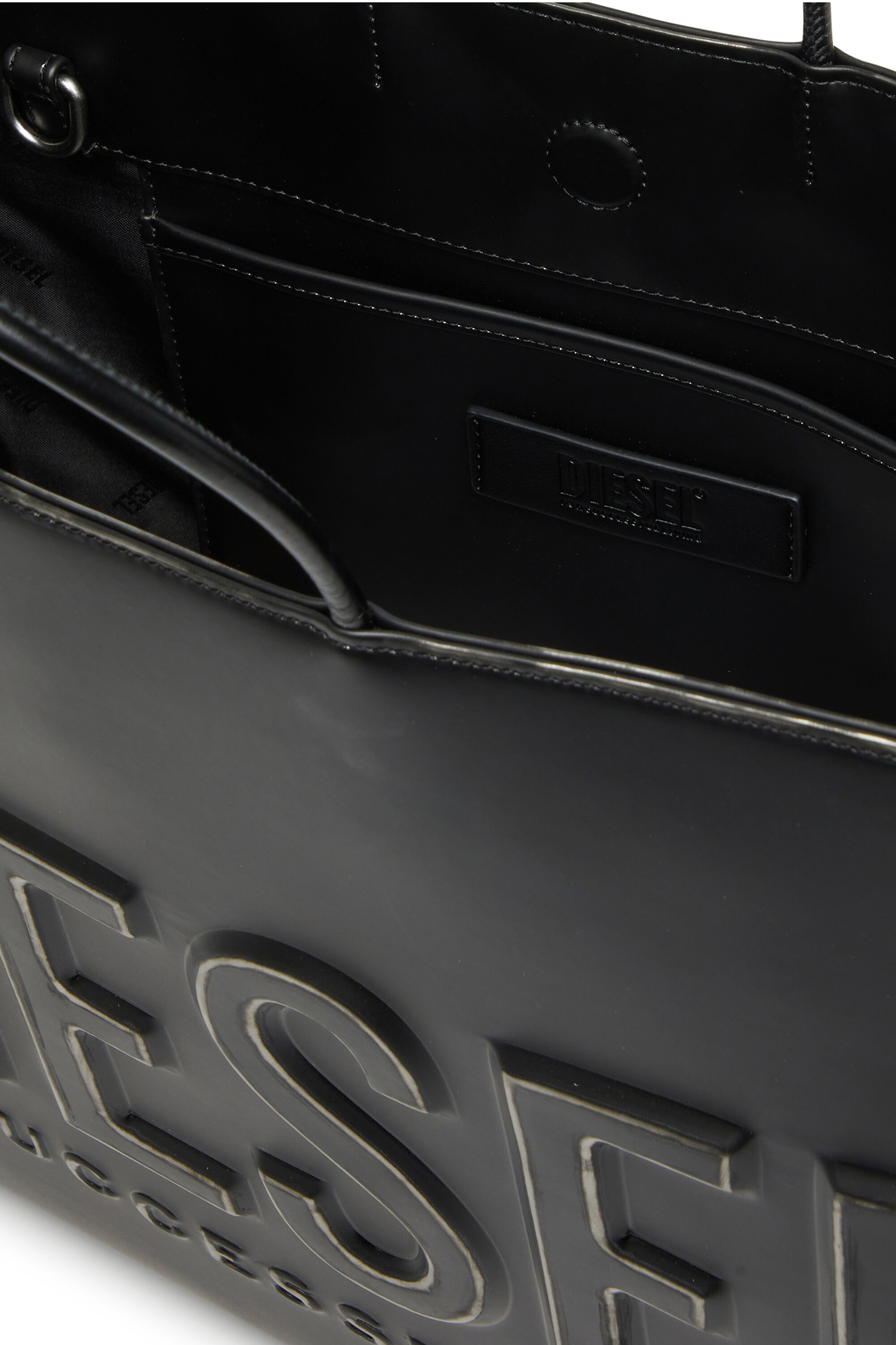 Diesel - DSL 3D TOTE EW X, Unisex's Dsl 3D Bag with adjustable shoulder strap in Black - 5