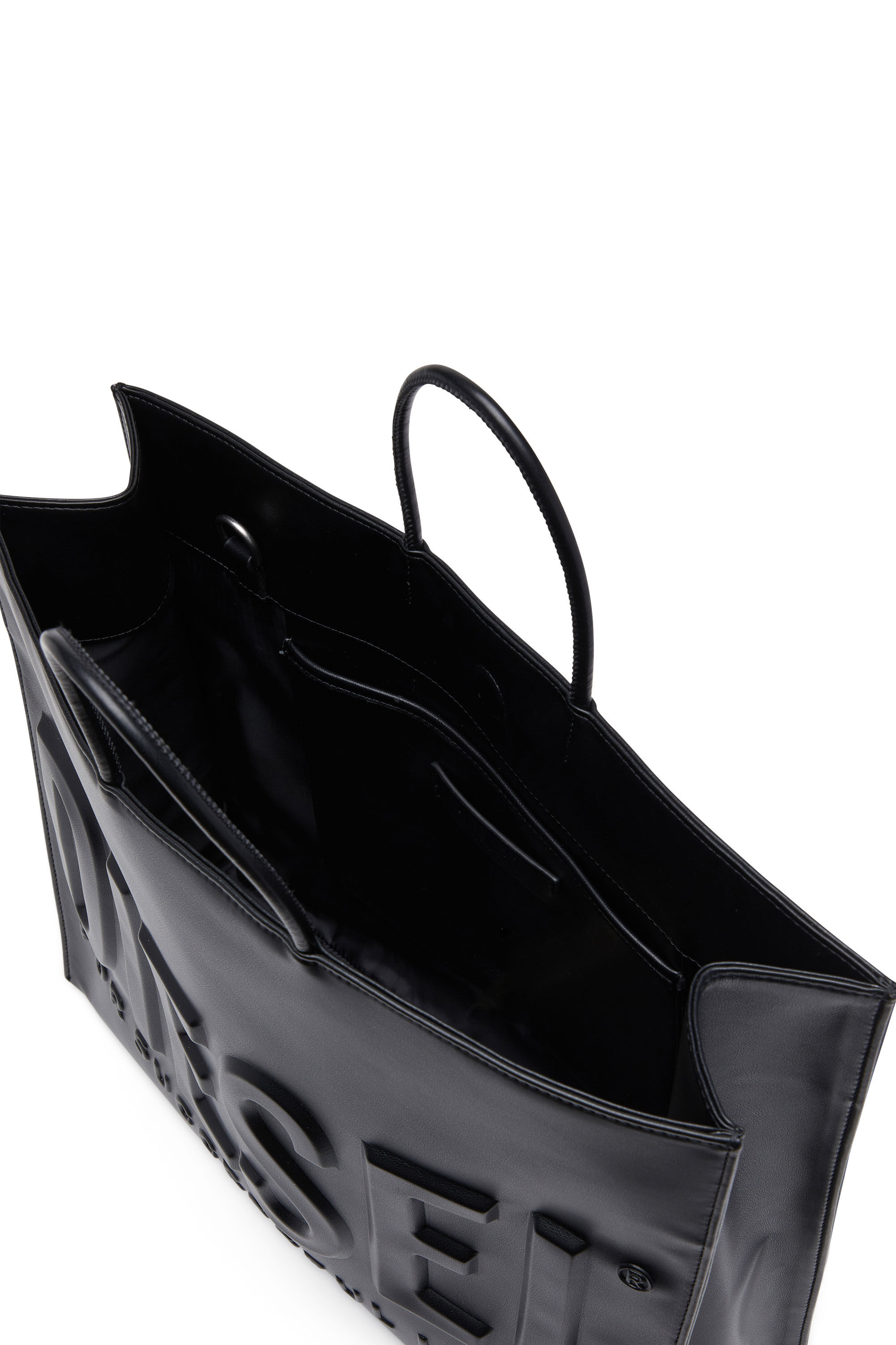 早い者勝ち!!! DIESEL◆トートバッグ｜Dsl 3d Tote Ew X Men's Dsl 3D-Recycled PU tote bag with embossed logo | Black