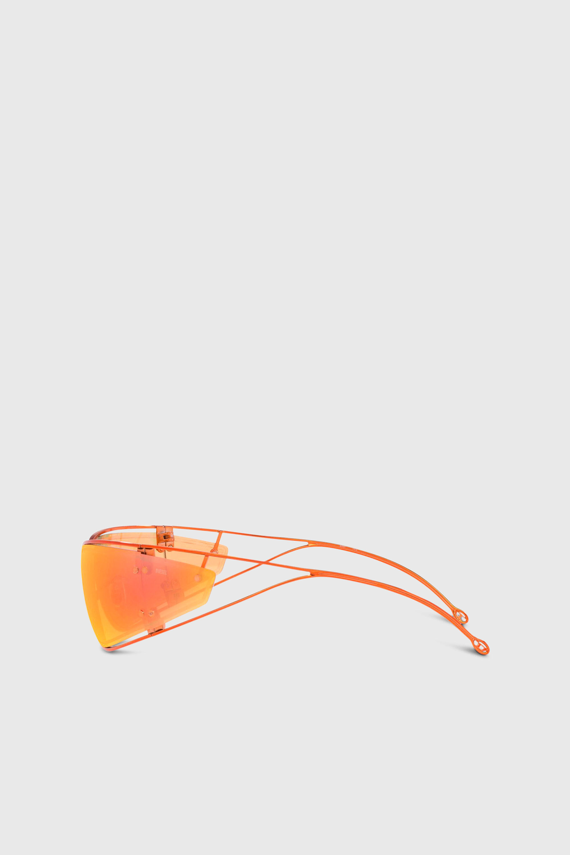 Diesel - 0DL1001, Unisex's Wraparound shape sunglasses in Orange - 3