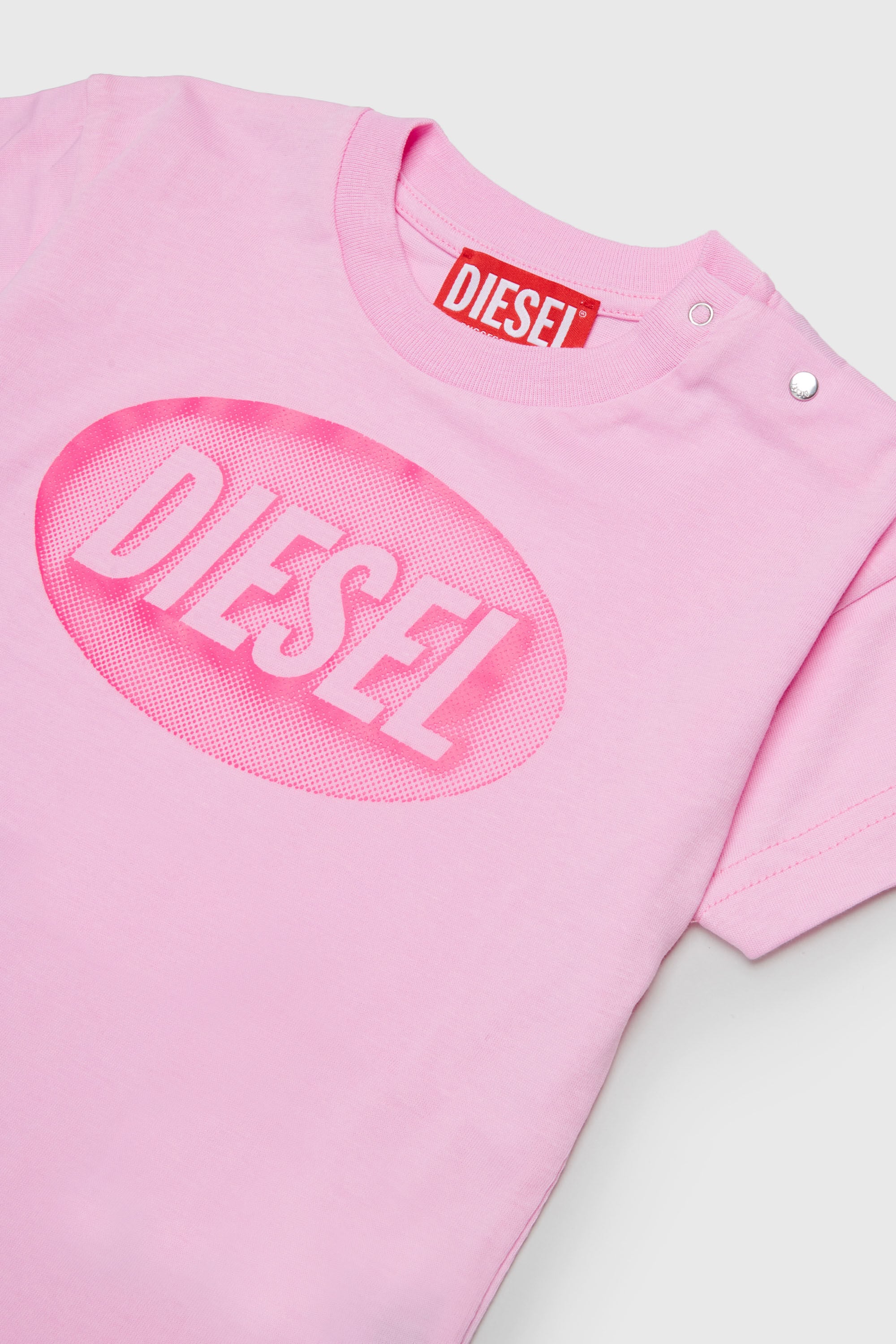 Diesel - TDSELB, Unisex's Cotton T-shirt with logo print in Pink - 3