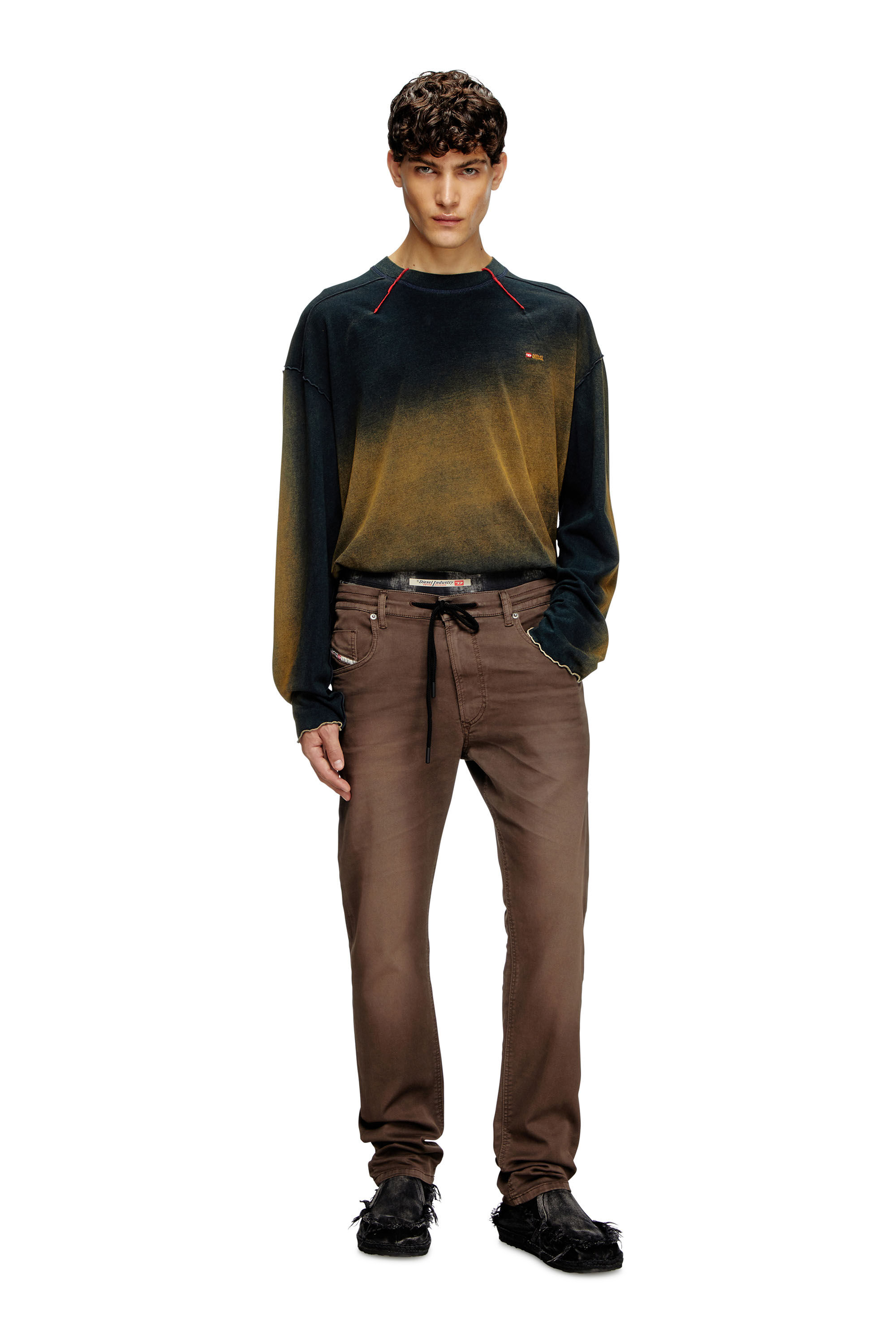 Men's Regular Jeans | Regular Waist 2032 D-Krooley Joggjeans®Brown