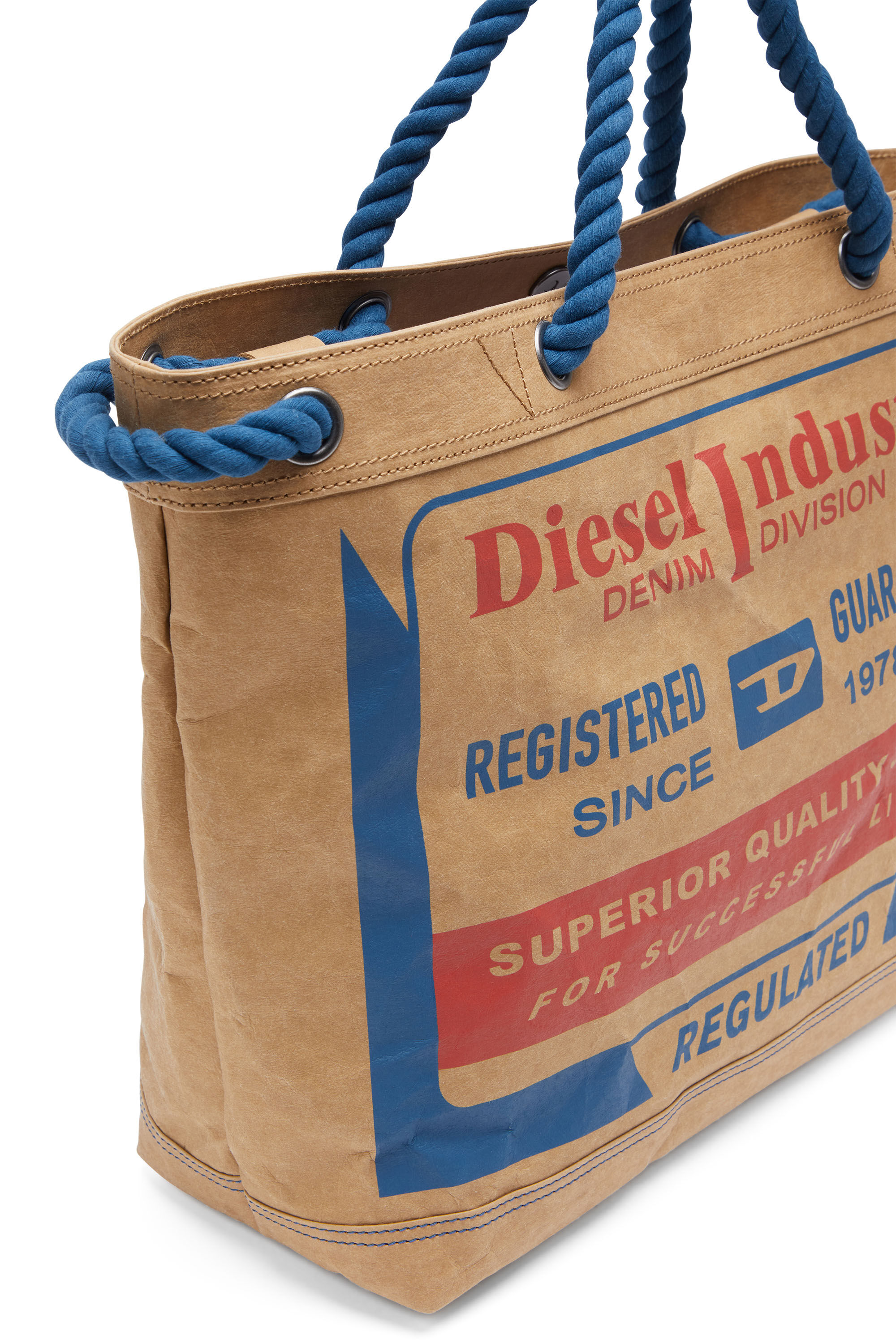 Diesel - JACKRON TOTE L X, Beige/Blue - Image 5