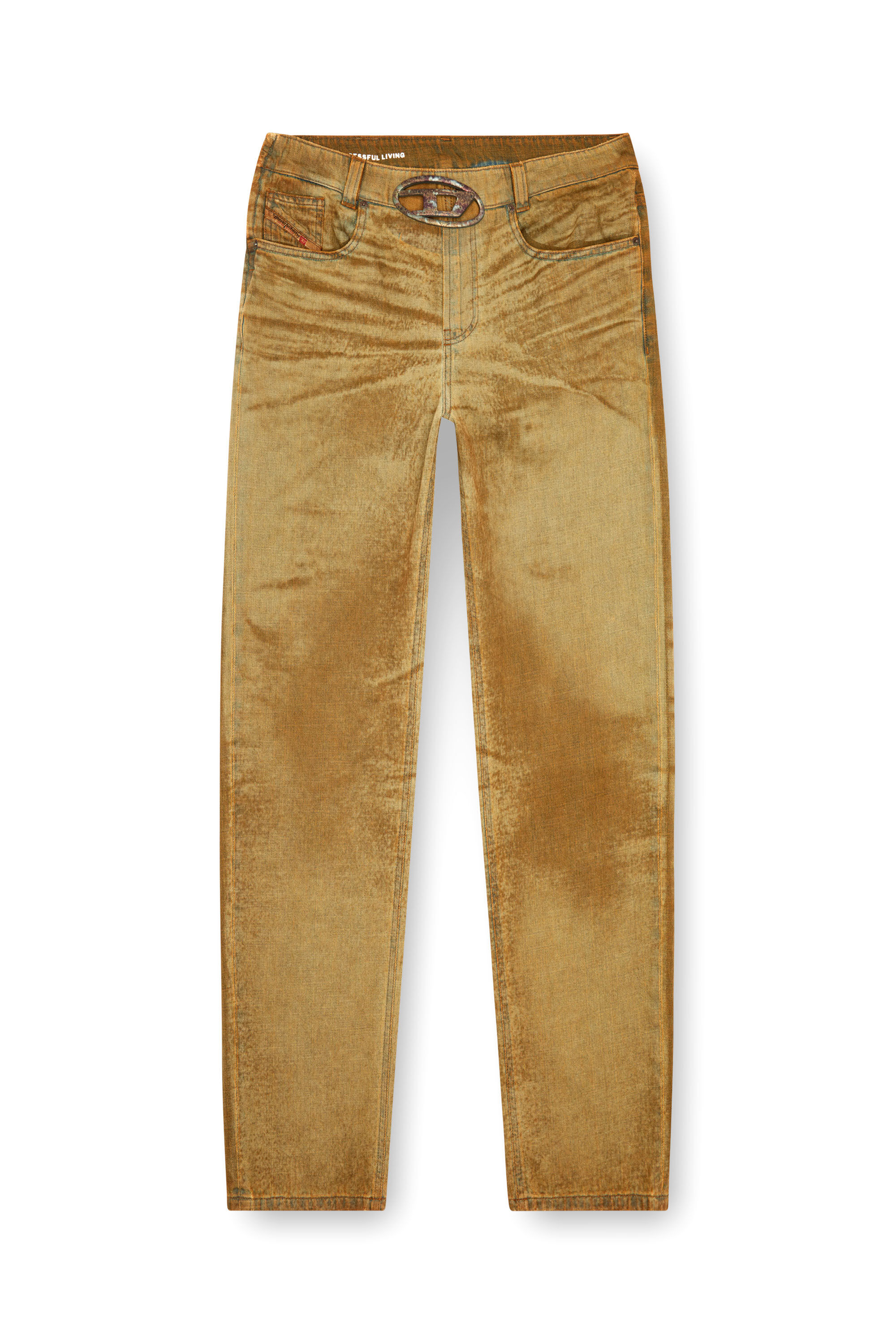 Diesel - Man's Straight Jeans 2010 D-Macs 0AJET, Light Brown - 2