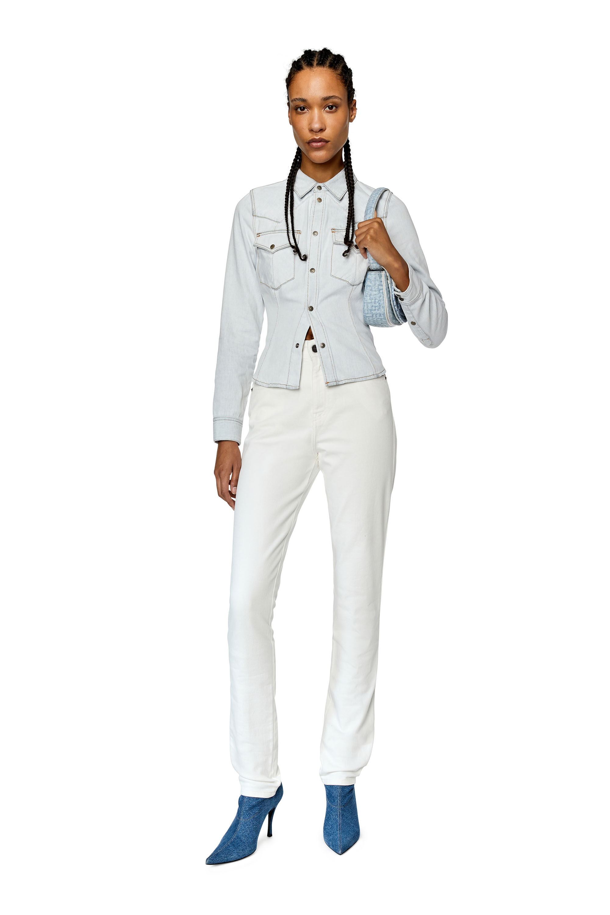 Diesel - 1994 09D63 Straight Jeans, White - Image 1
