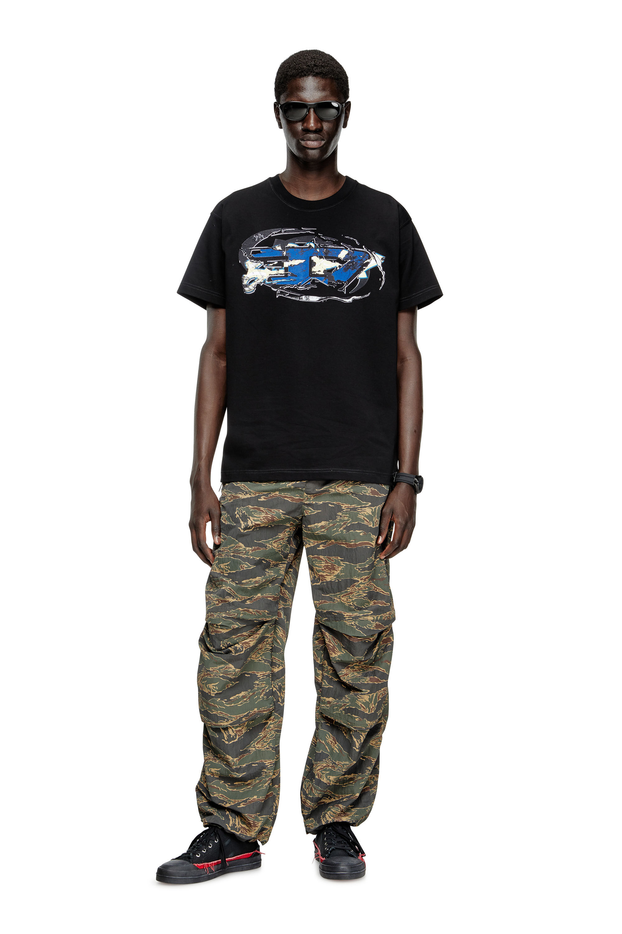 Diesel - T-NORM-T11, Man's T-shirt with Oval D logo in null - 1