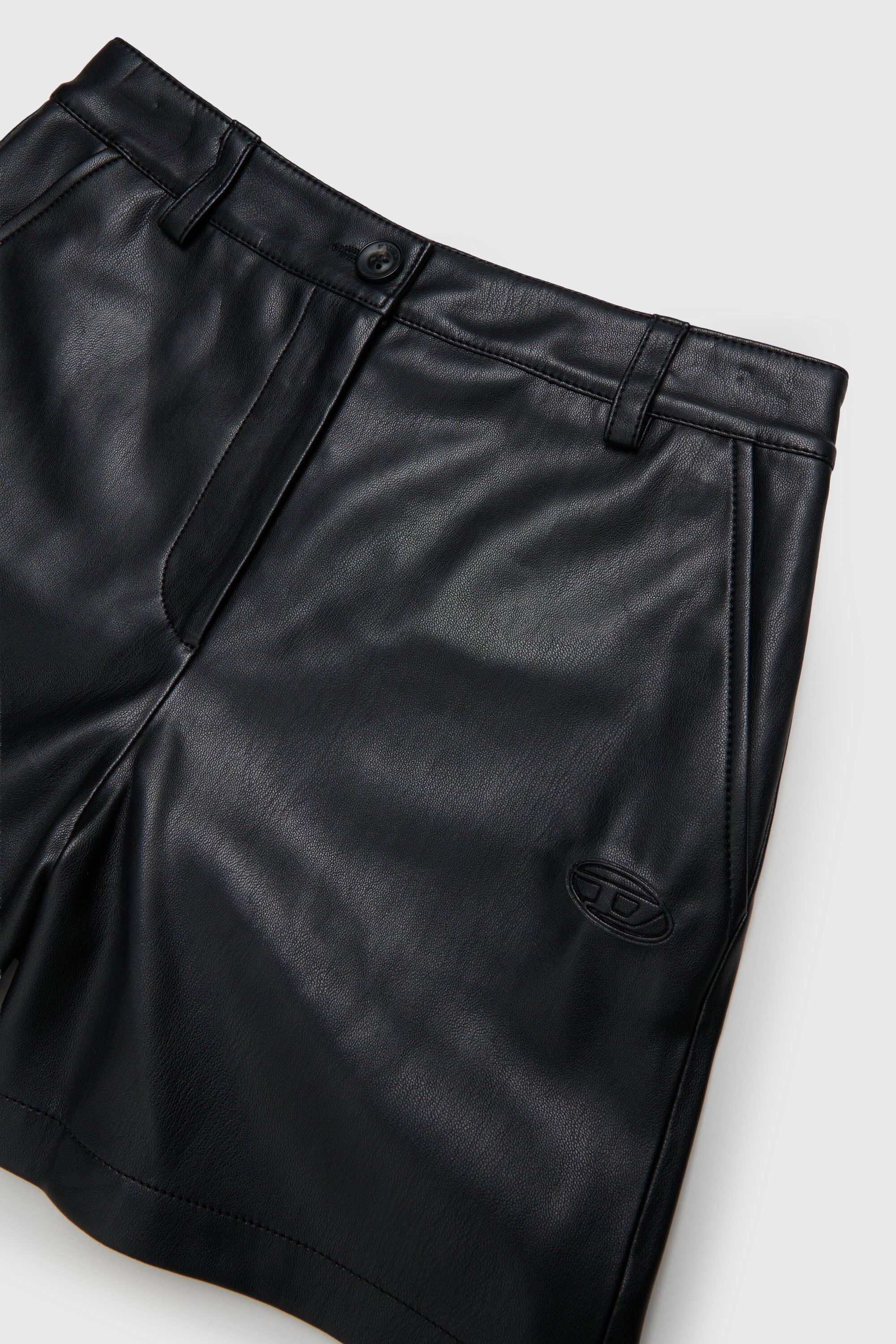 Diesel - PJENNY, Woman's Shorts in coated fabric in Black - 3