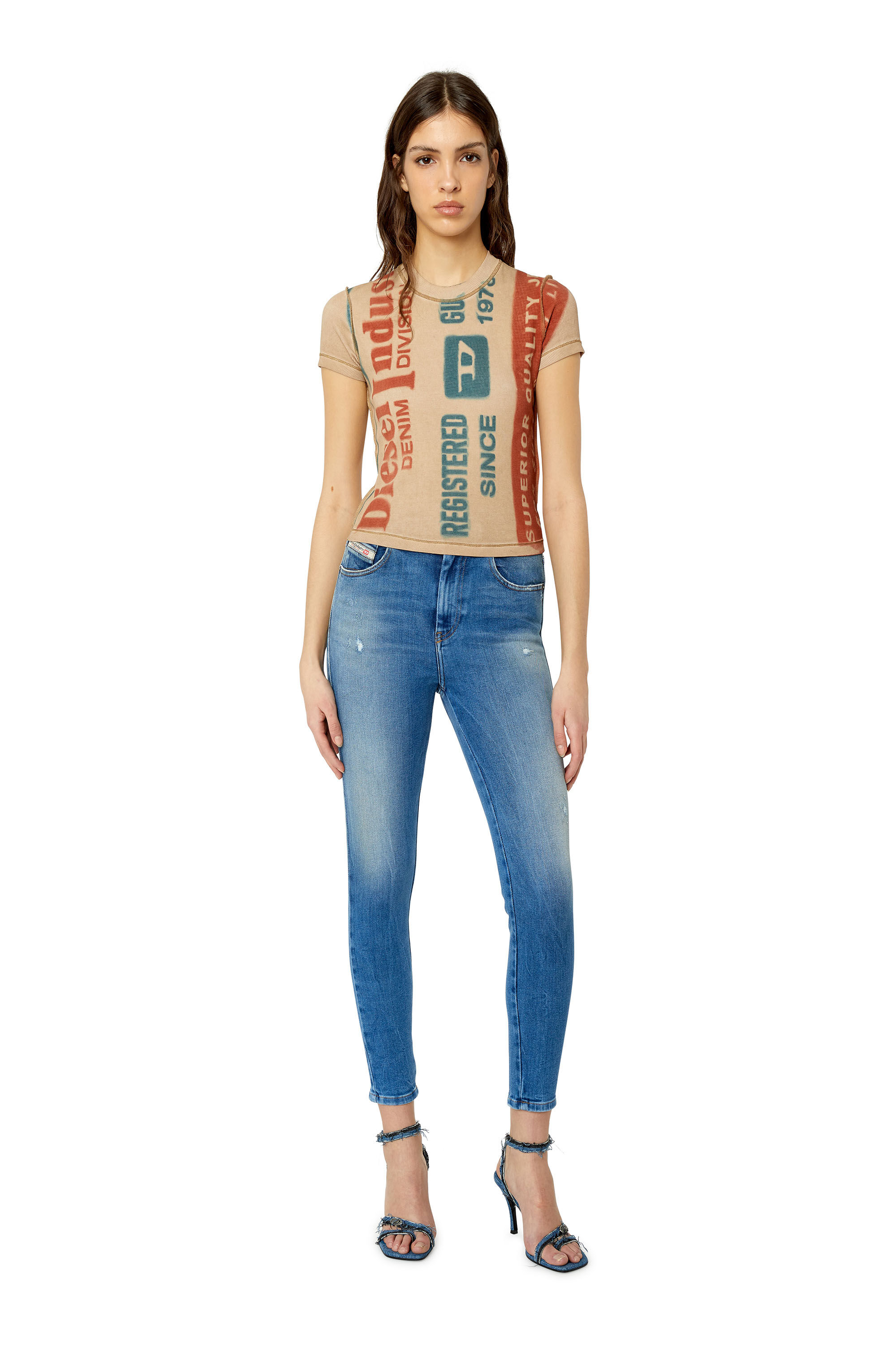 Diesel - Super skinny Jeans 1984 Slandy-High 09E91, Light Blue - Image 1