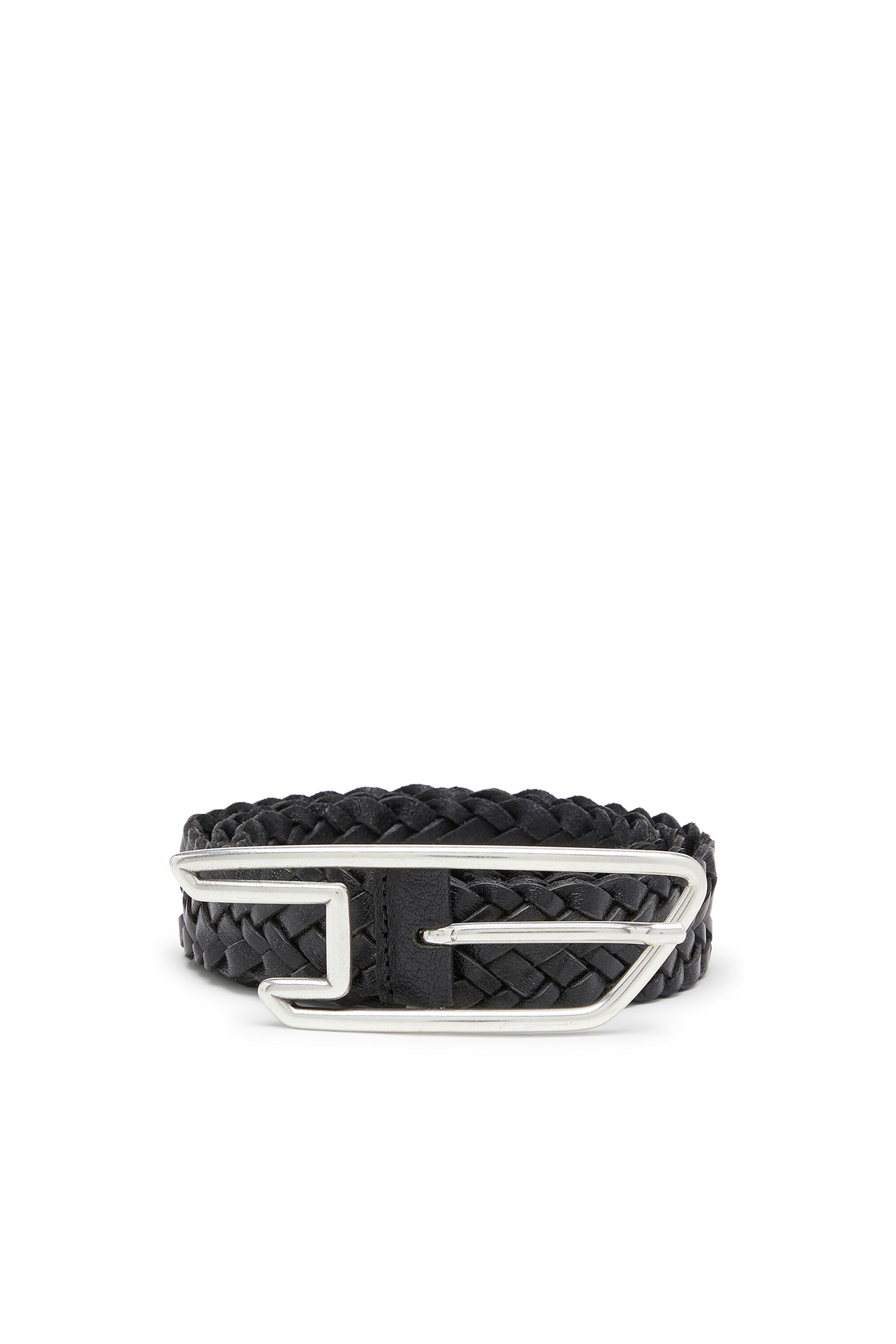 Diesel - B-D LINE 30 BRAIDERED, Unisex's 3cm belt in braided leather in Black - 1