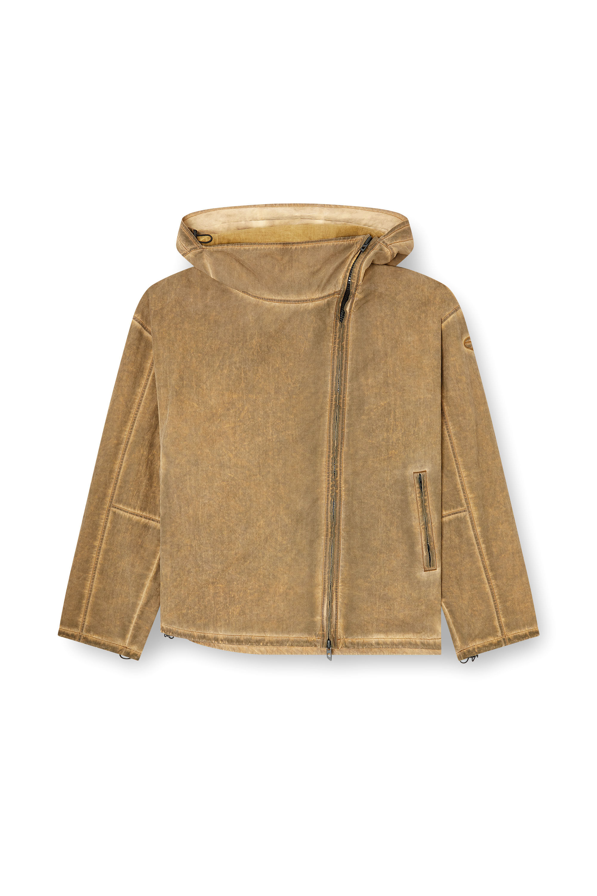 Diesel - J-SQUAD-TREAT, Man's Dirt-effect hooded jacket in Taslan in null - 2