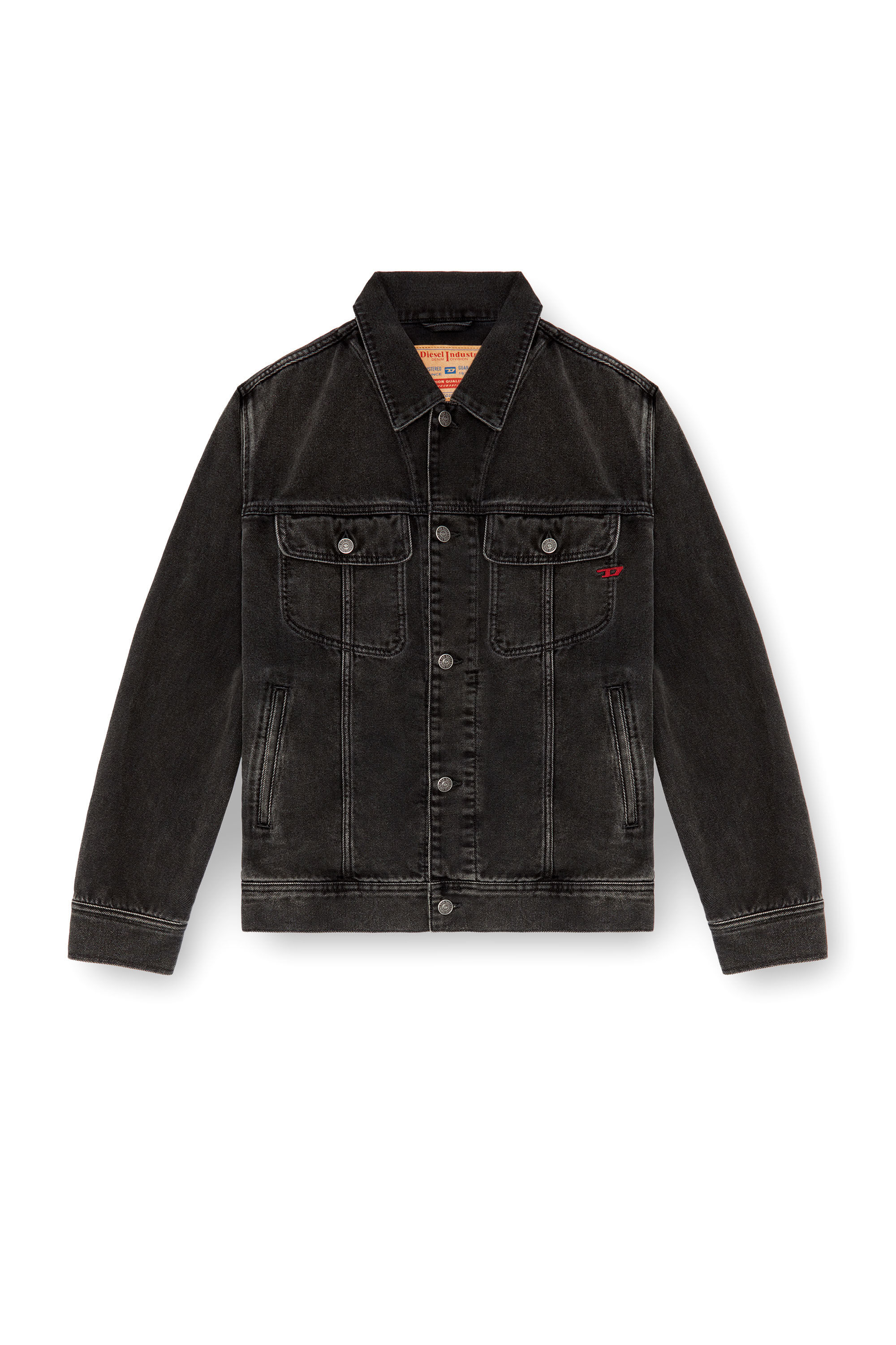 Diesel - D-BARCY, Man's Regular-fit trucker jacket in Black - 2