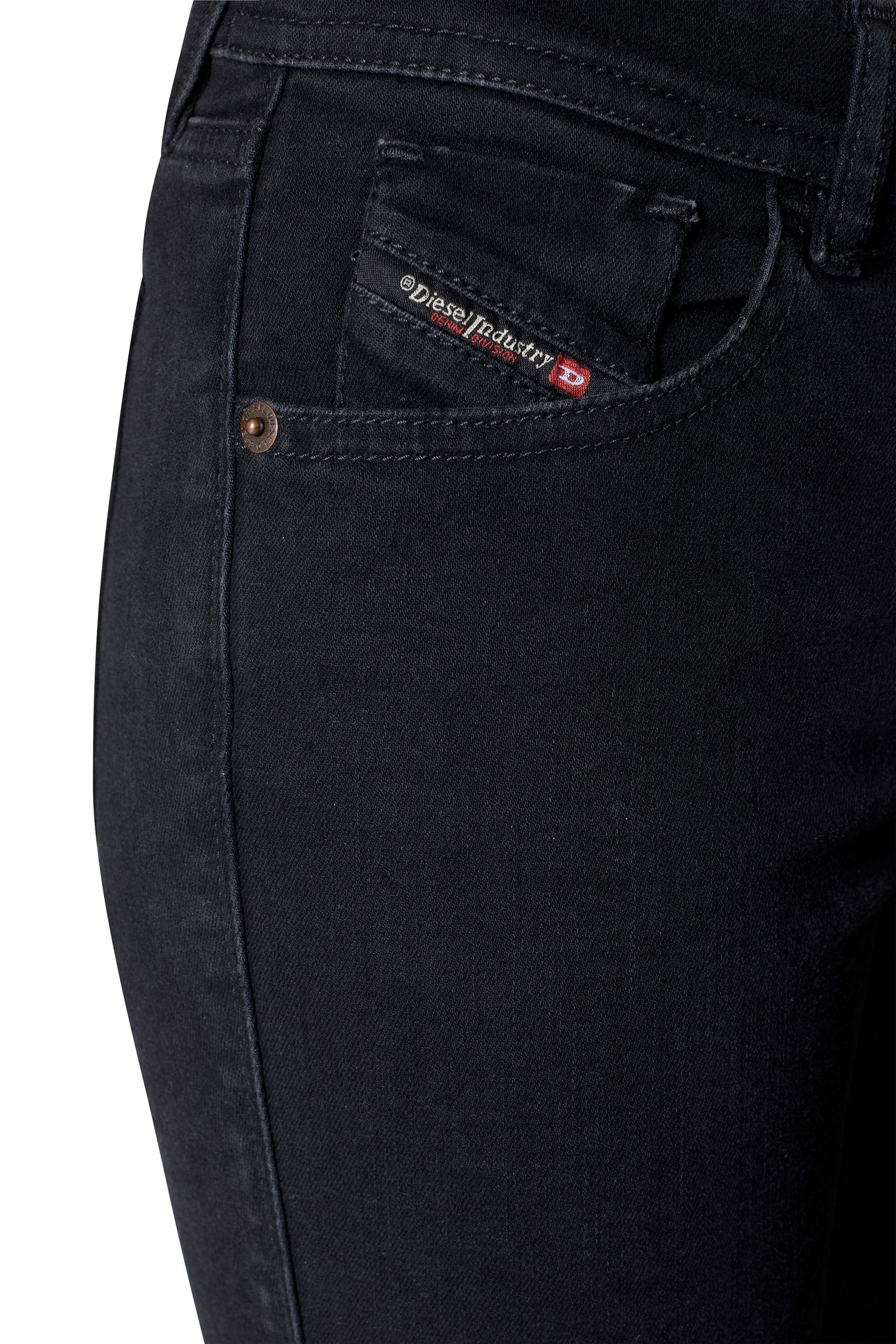 Diesel - 2018 Slandy low Z69VW Super skinny Jeans, Black/Dark grey - Image 6