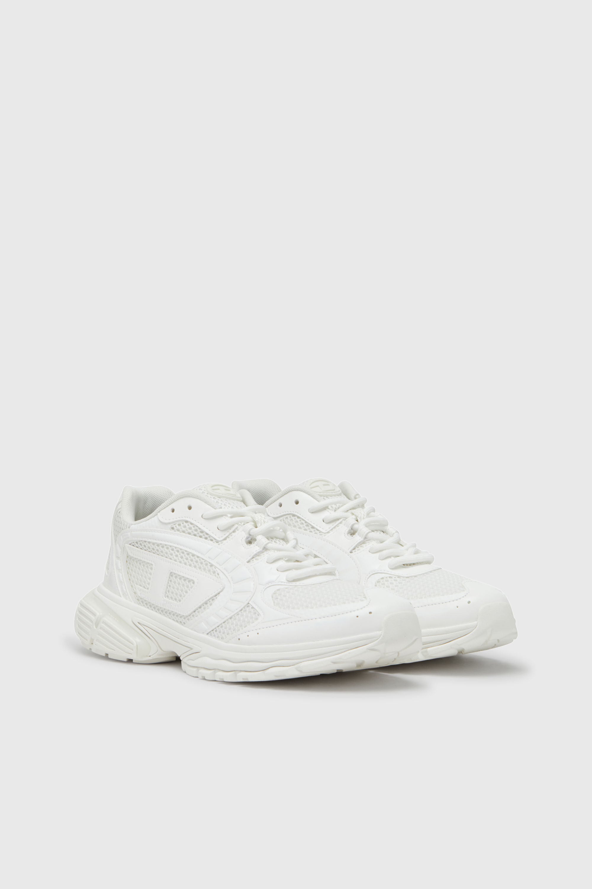 Diesel - S-PRO-V-DENSE LOW W, Woman's S-Pro-V-Dense-Monochrome mesh sneakers with Oval D logo in White - 2
