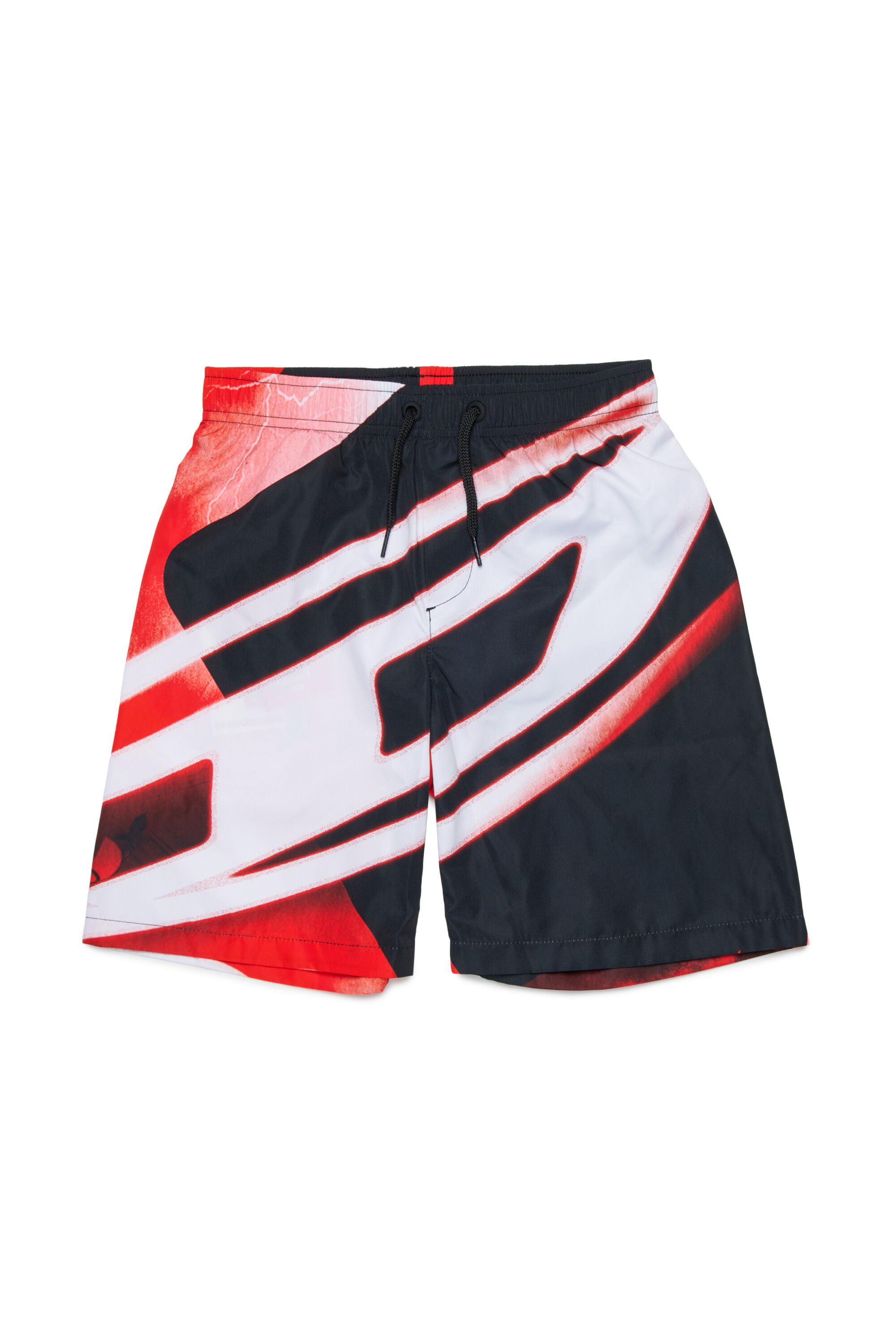 Diesel - MIOND, Man's Swim shorts with all-over blurred print in Black - 1