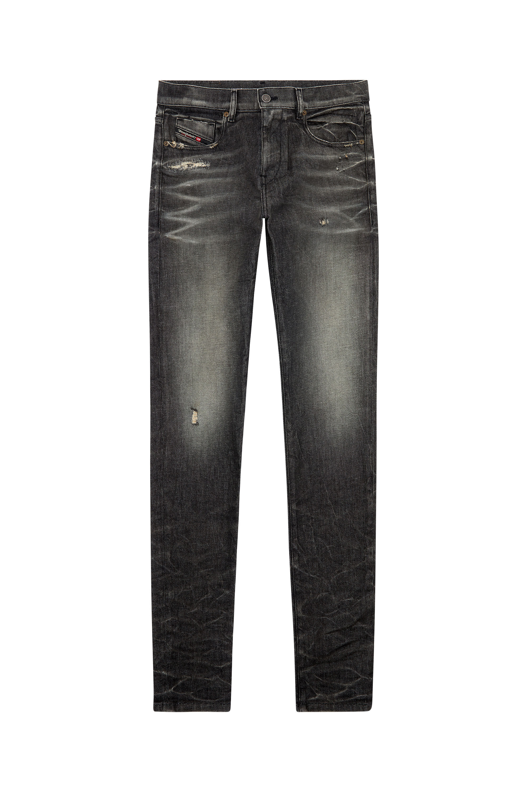 Diesel - Slim Jeans 2019 D-Strukt 09H51, Black/Dark grey - Image 2
