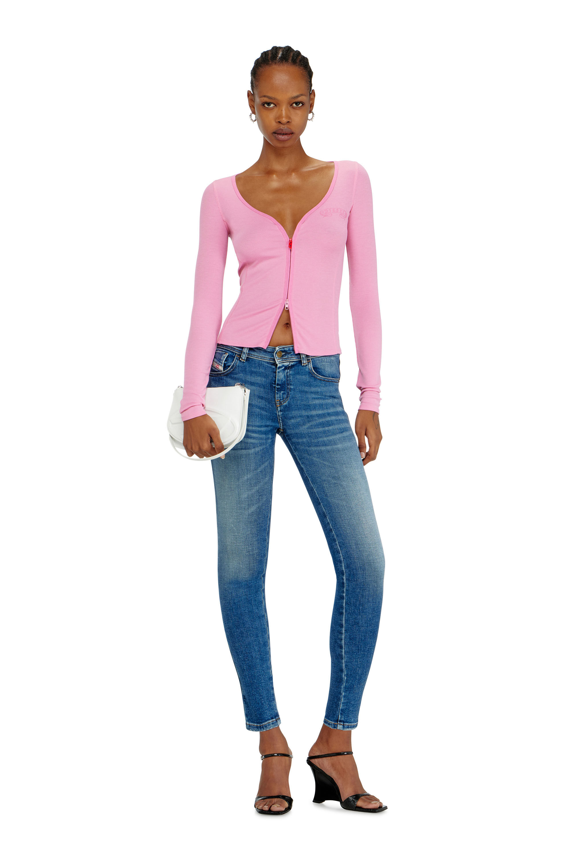 Diesel - Woman's Skinny Jeans 2017 Slandy 09P71, Medium blue - 1