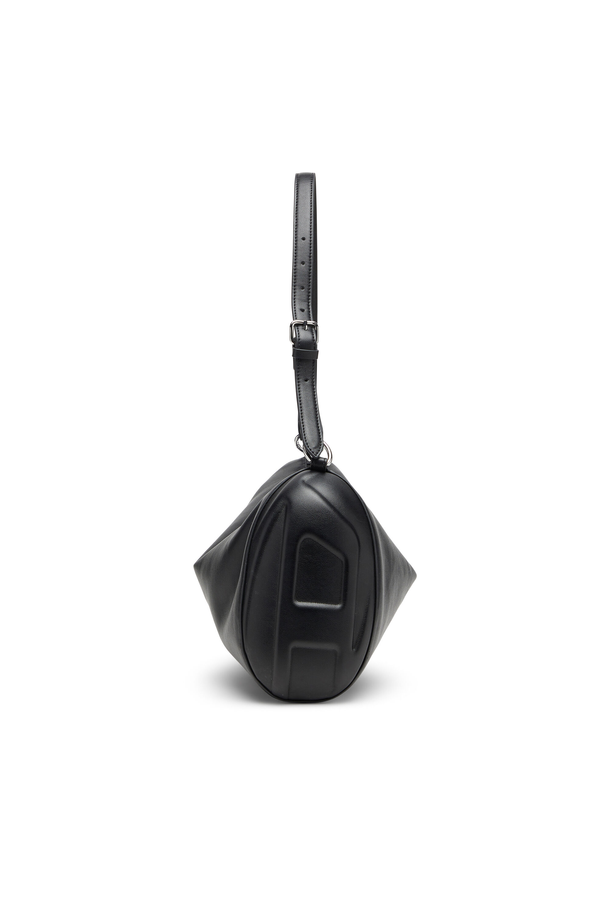 Women's Load-D-Shoulder bag with hard-shell logo sides | Black