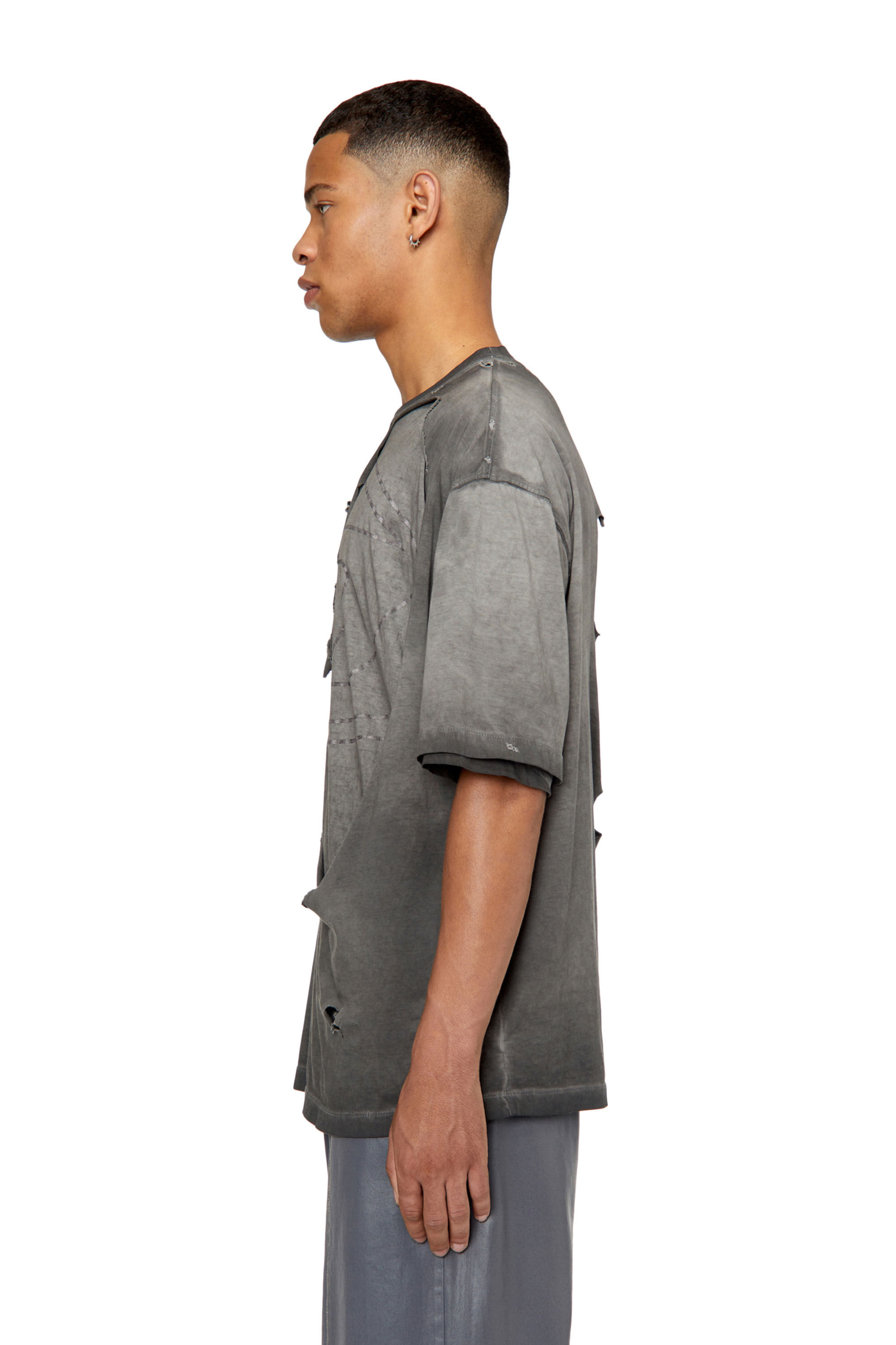 Diesel - T-ASHY, Dark grey - Image 5