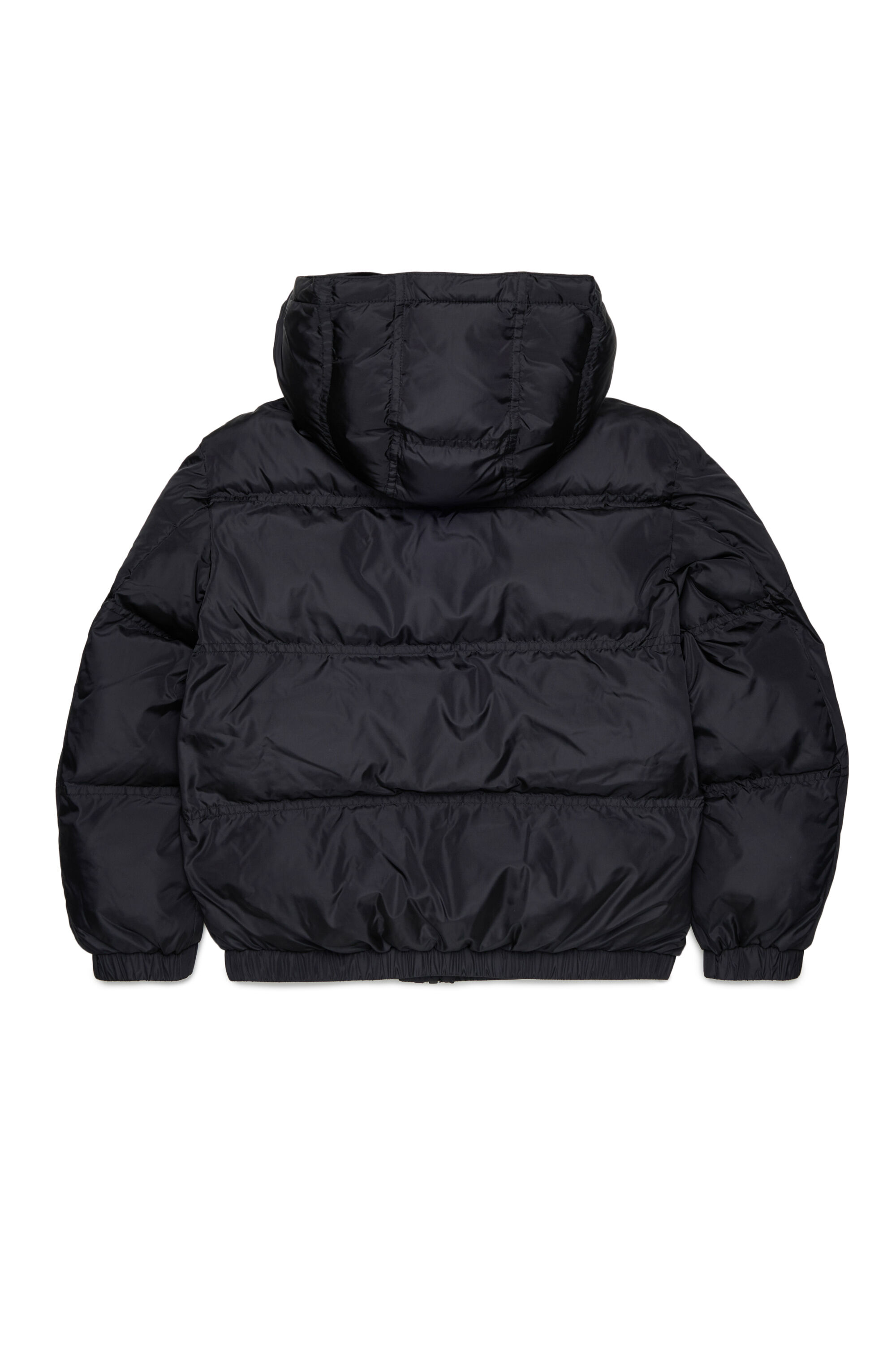 Diesel - JRIVON, Unisex's Hooded puffer jacket with oversized pockets in Black - 2