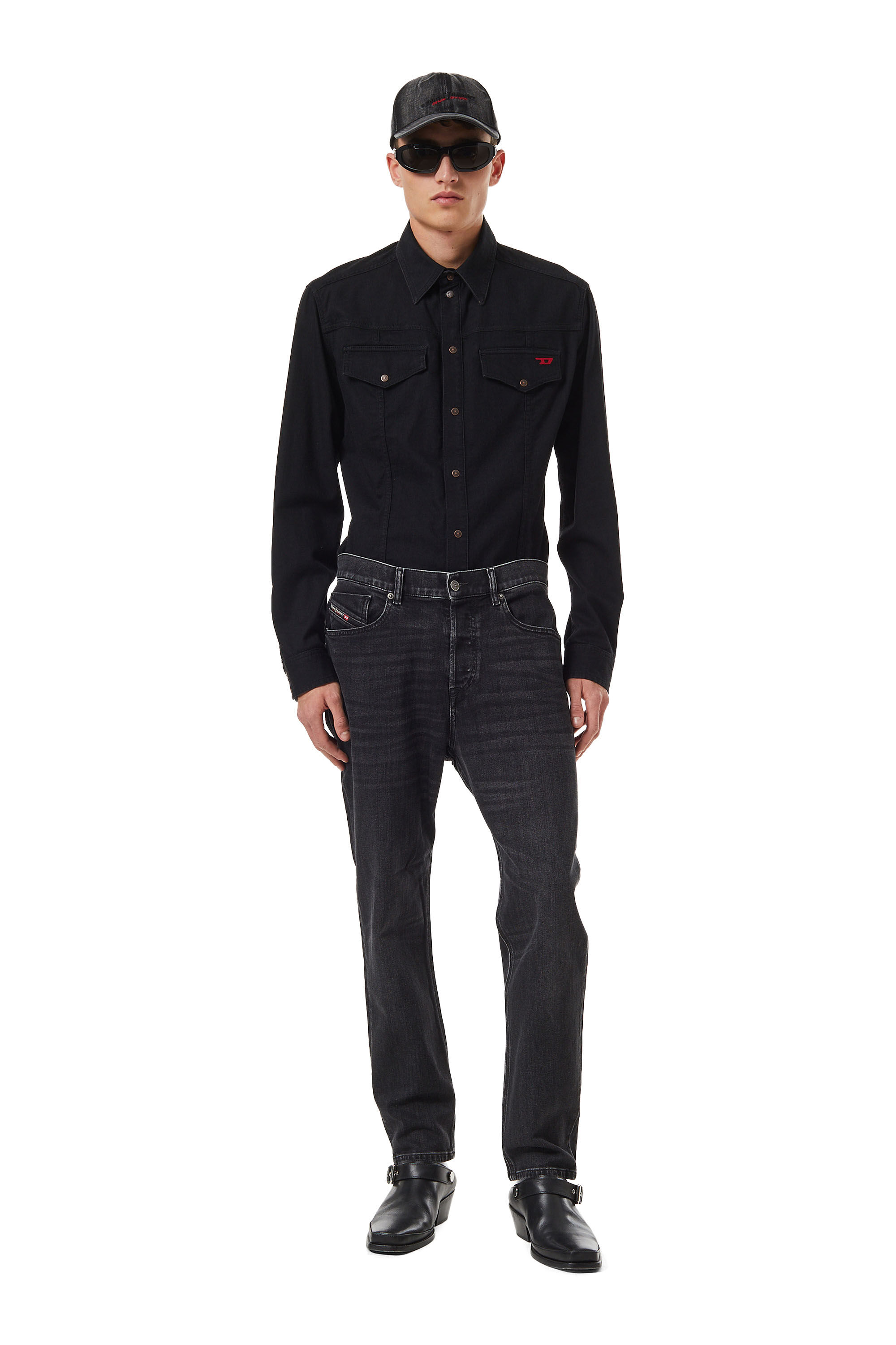 Diesel - 2005 D-Fining 09B83 Tapered Jeans, Black/Dark grey - Image 1
