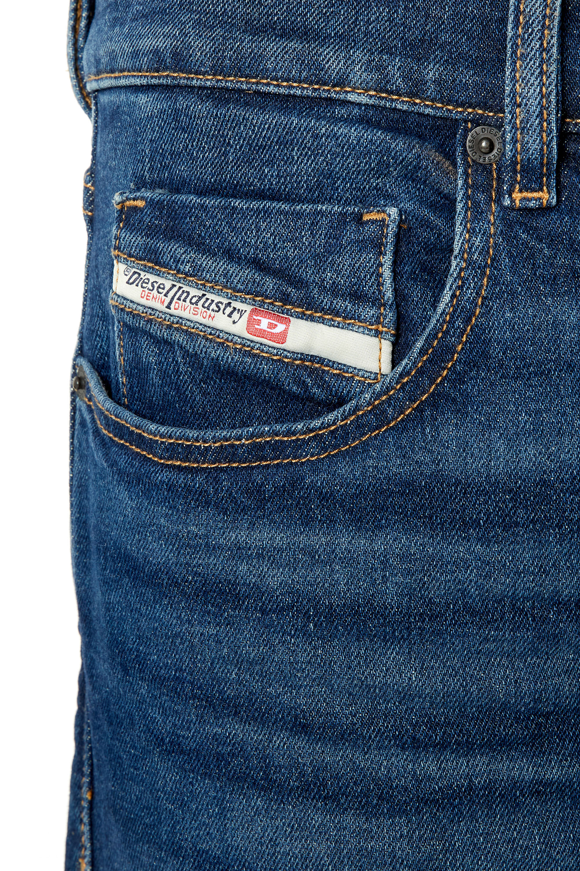 Diesel - 2019 D-Strukt 0GYCS Slim Jeans, Dark Blue - Image 5