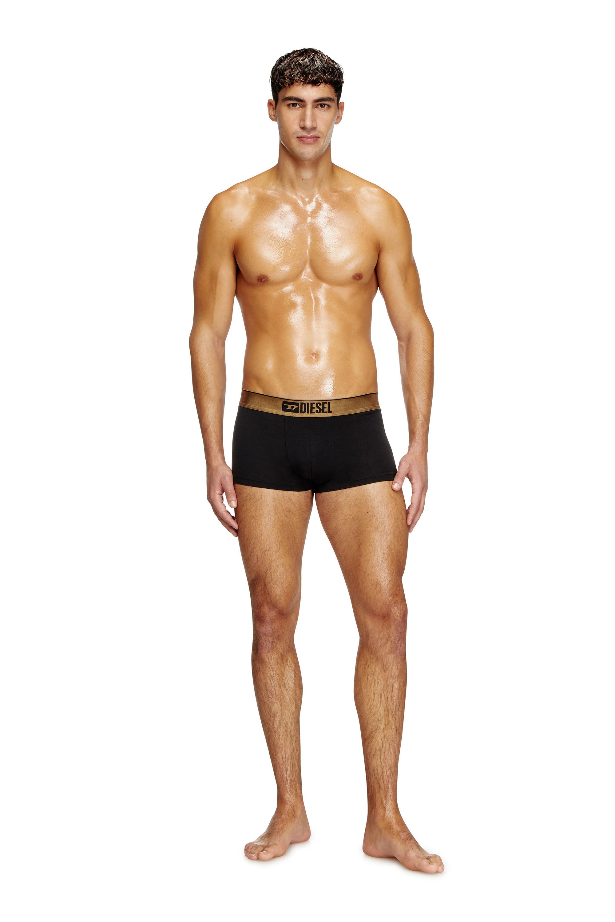 Diesel - DAMIEN-GFT-3PACK, Man's Three-pack metallic boxer in Black/Red - 1