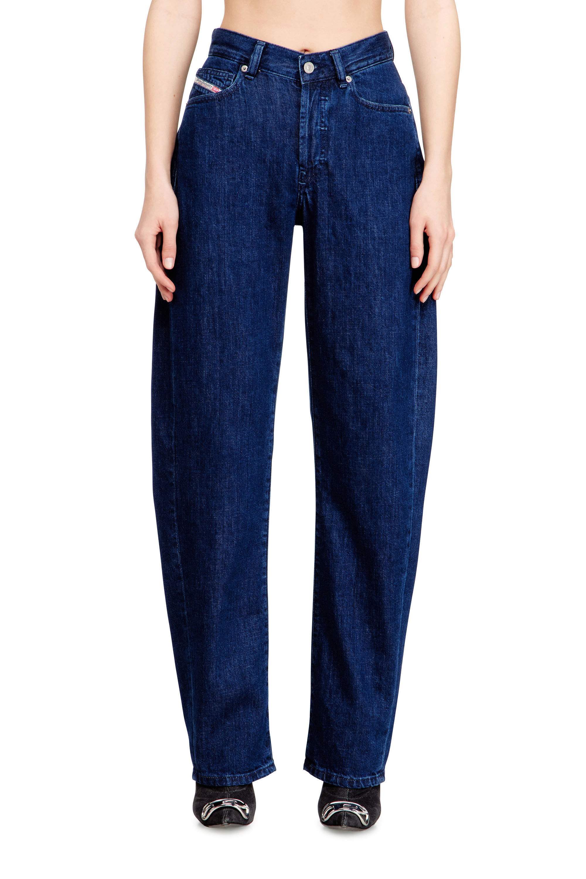 Diesel - Woman's Relaxed Jeans 1974 D-Ellz 0DBDX, Dark Blue - 2