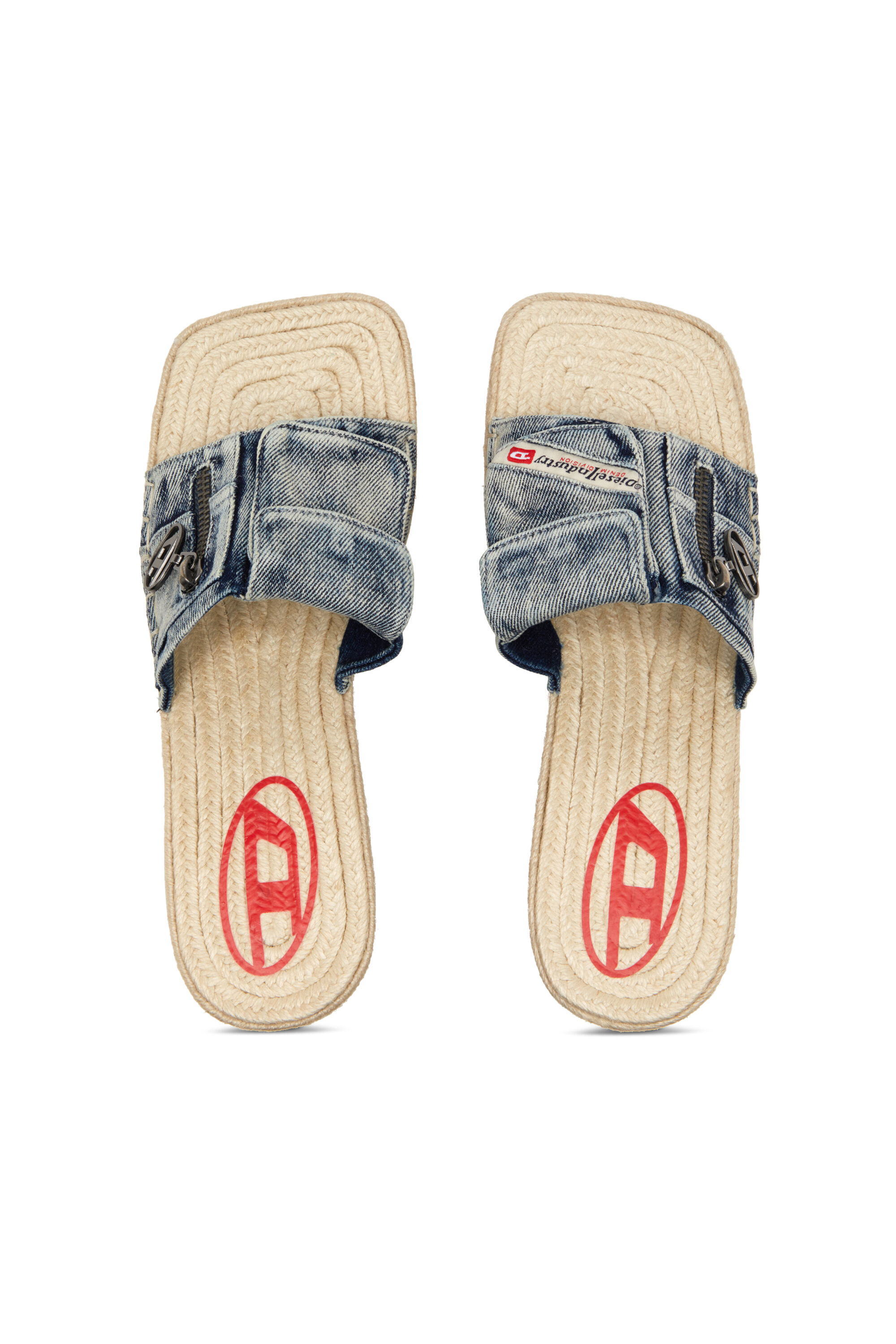 Diesel - D-IBIZA 40 PCK, Woman's D-Ibiza-Heeled platform espadrilles in denim in Blue - 4