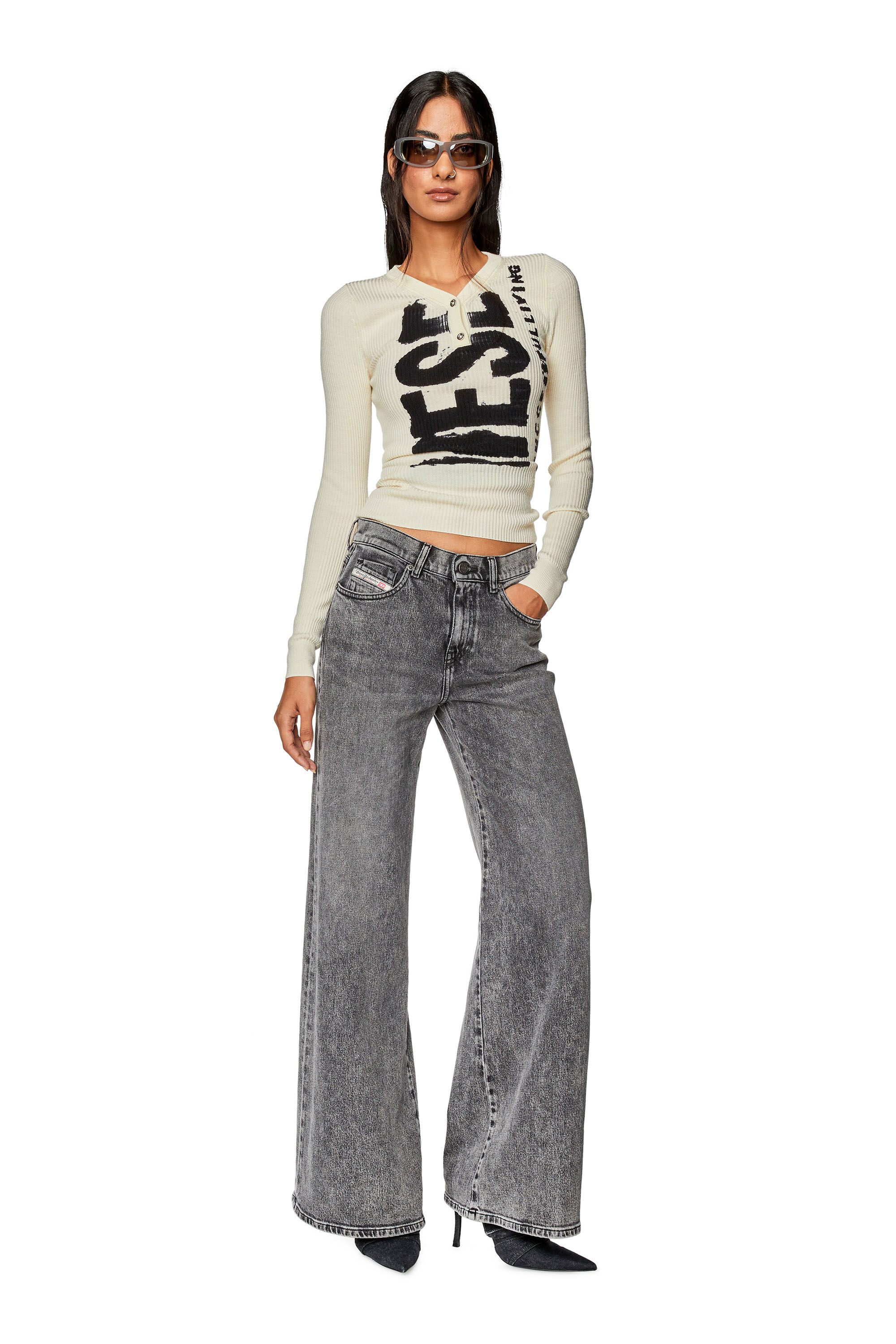 Diesel - Bootcut and Flare Jeans 1978 D-Akemi 09G57, Grey - Image 1