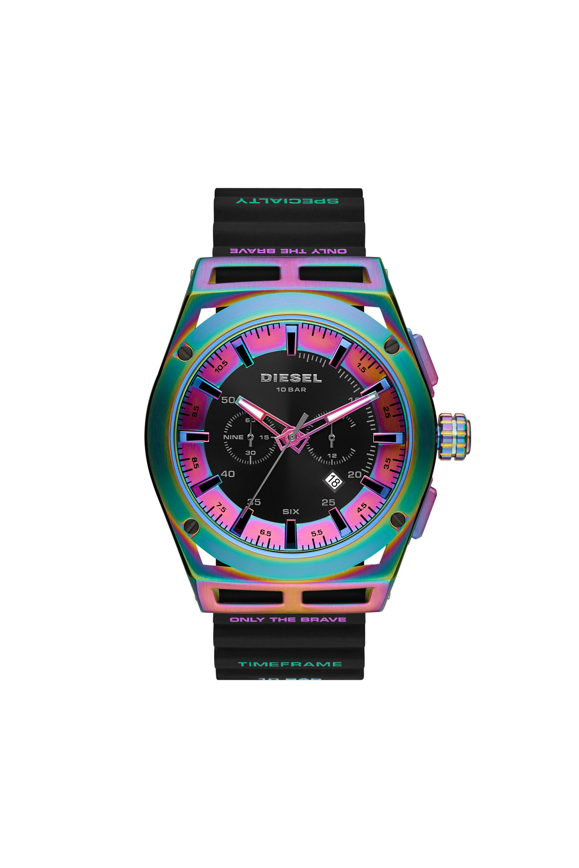【楽天スーパーセール】 DZ4547 Man: Diesel | watch silicone black chronograph Timeframe 腕時計