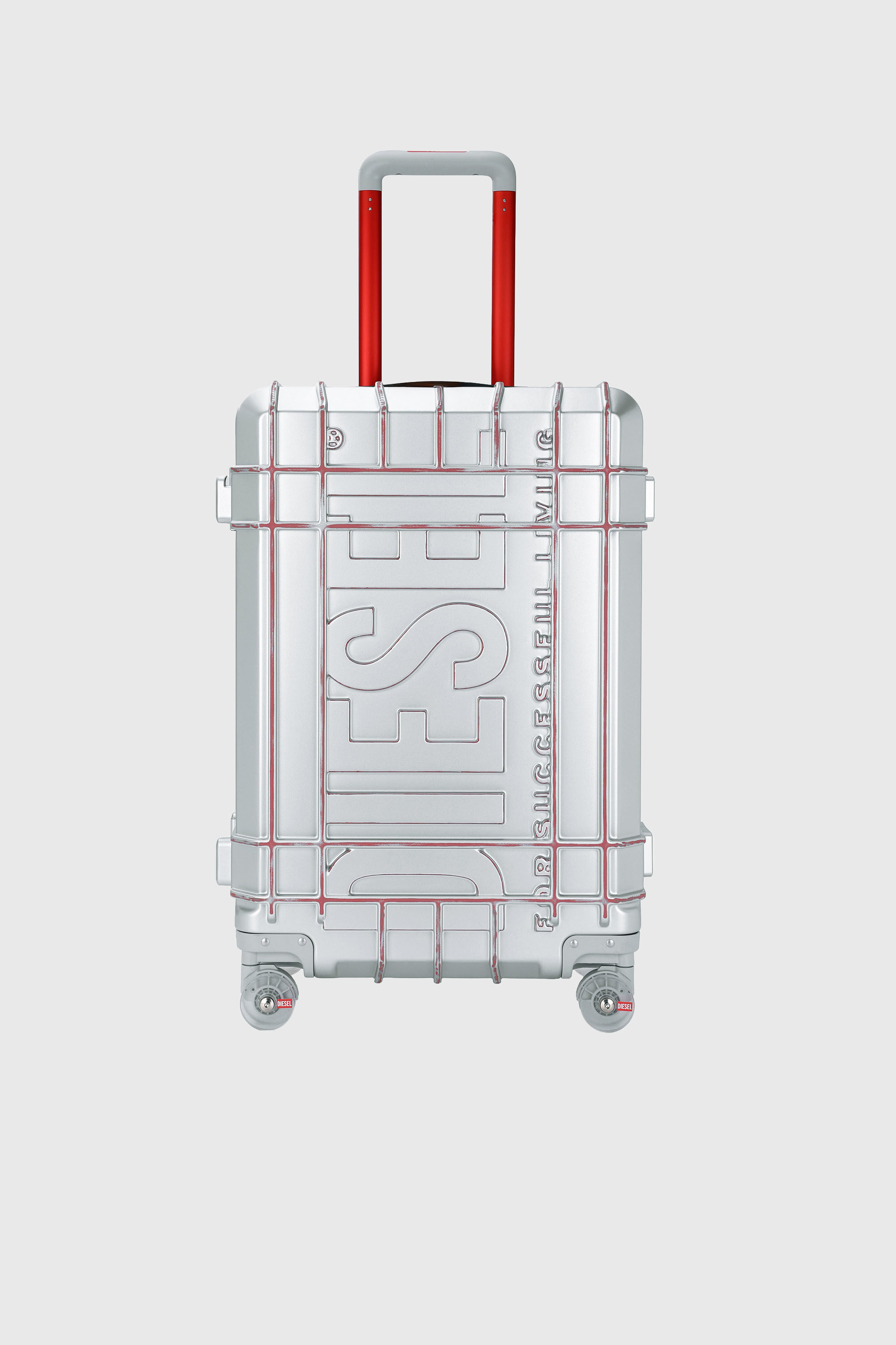 Diesel - DIESEL PC STRONG IMAGE TROLLEY- DSL003, Unisex's Rugged suitcase size M in Silver - 1