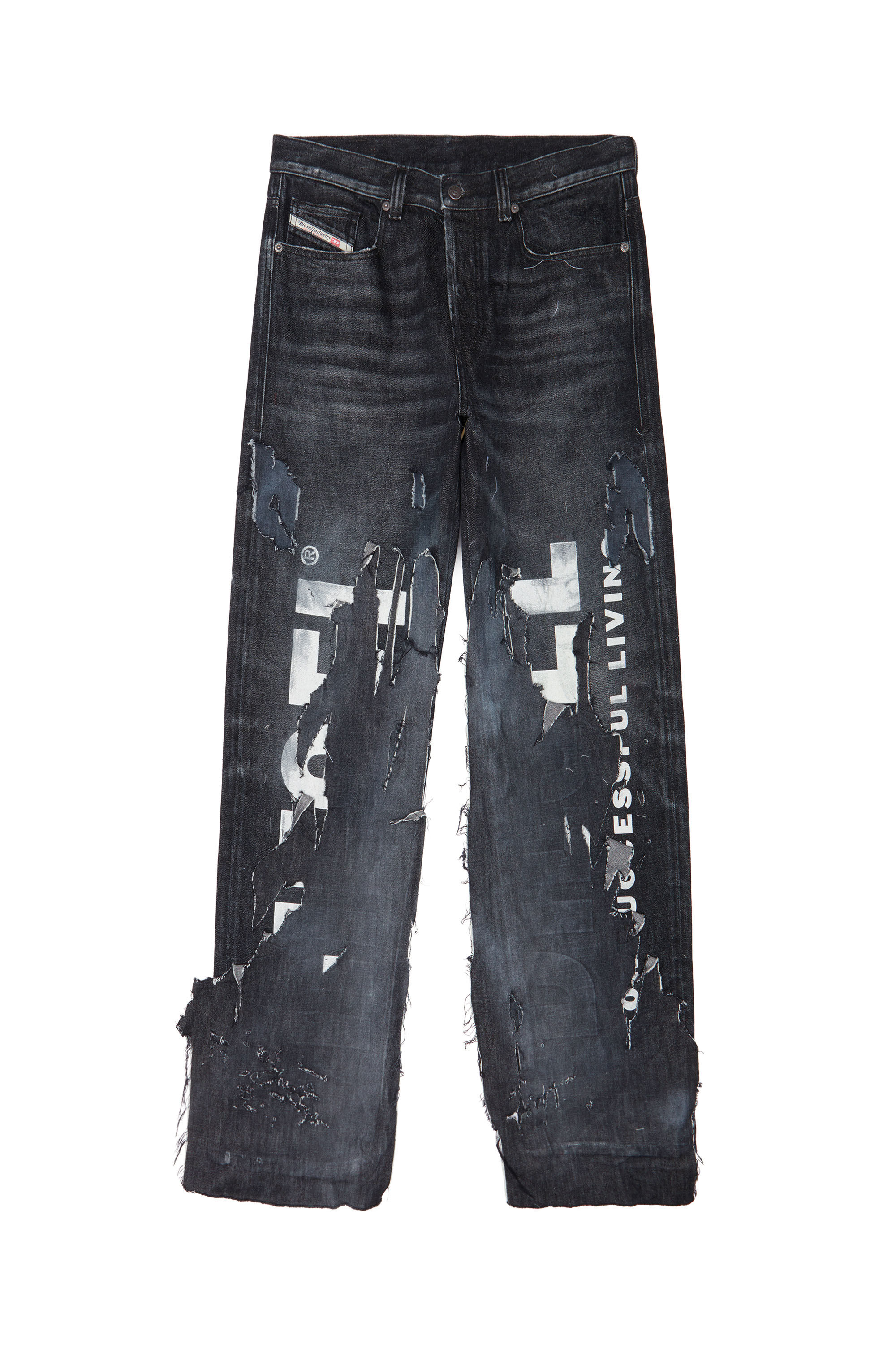 Diesel - Straight Jeans 2010 D-Macs 007Q7, Black/Dark grey - Image 2