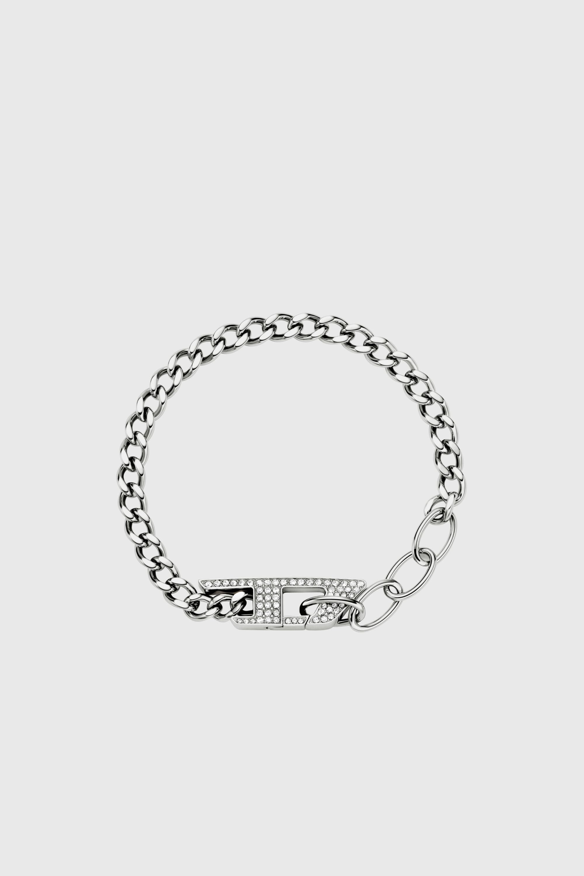 Diesel - DX1627040 JEWELLERY, Unisex's Stainless steel glitz chain bracelet in Silver - 1