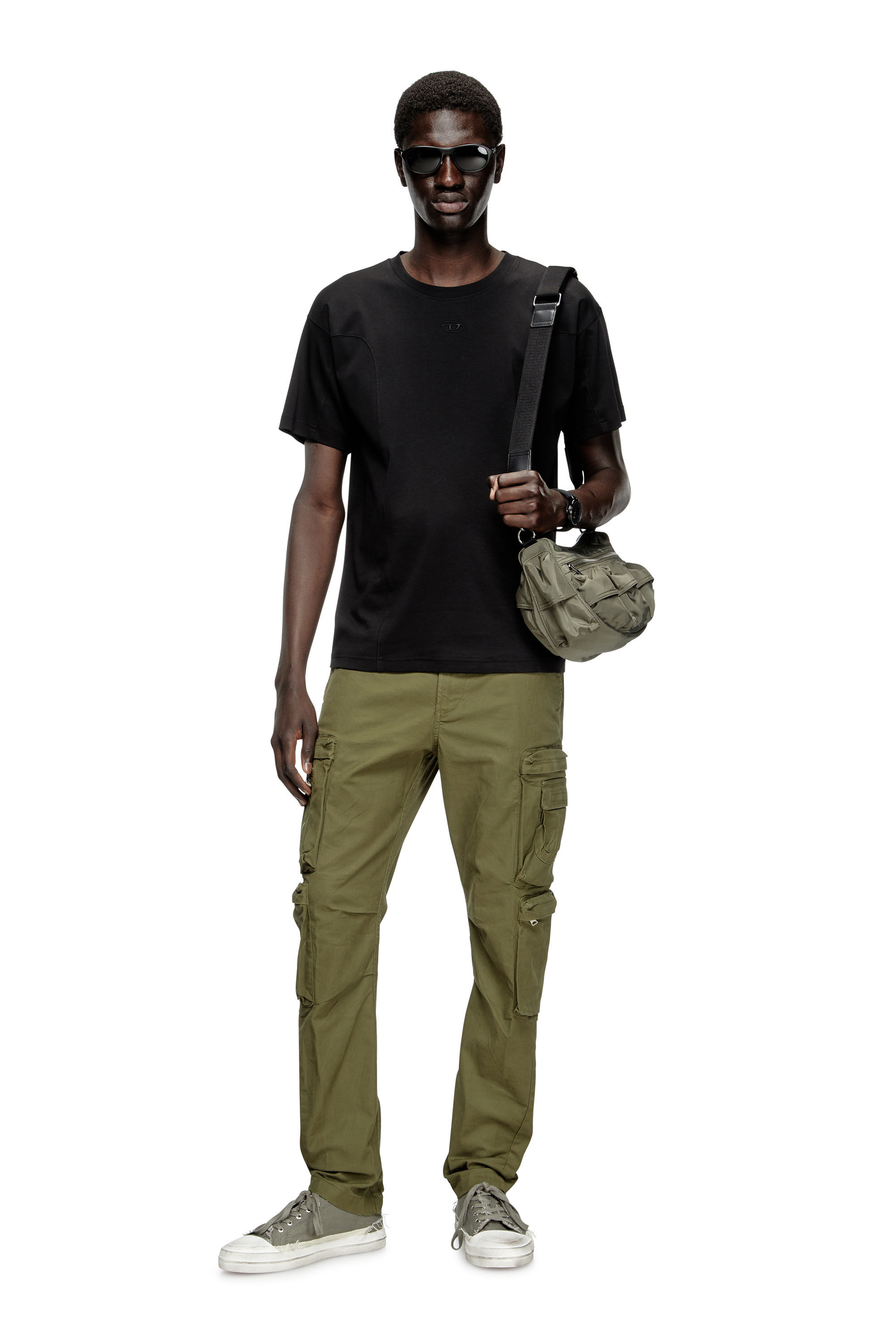 Diesel - T-NORM-INT, Man's Short-sleeve T-shirt with panels in null - 1