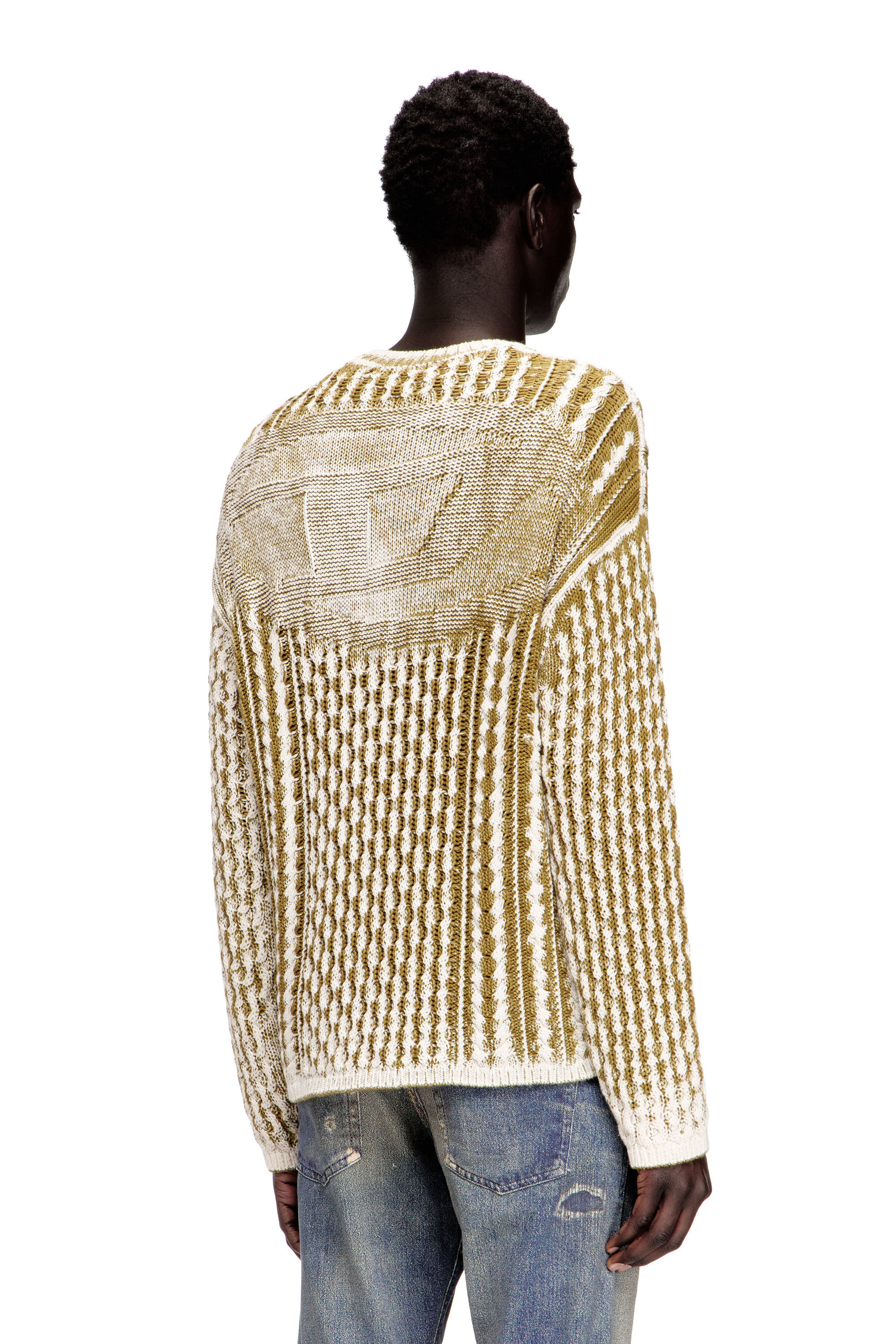 Men's Reverse-print cable-knit jumper | ToBeDefined | Diesel