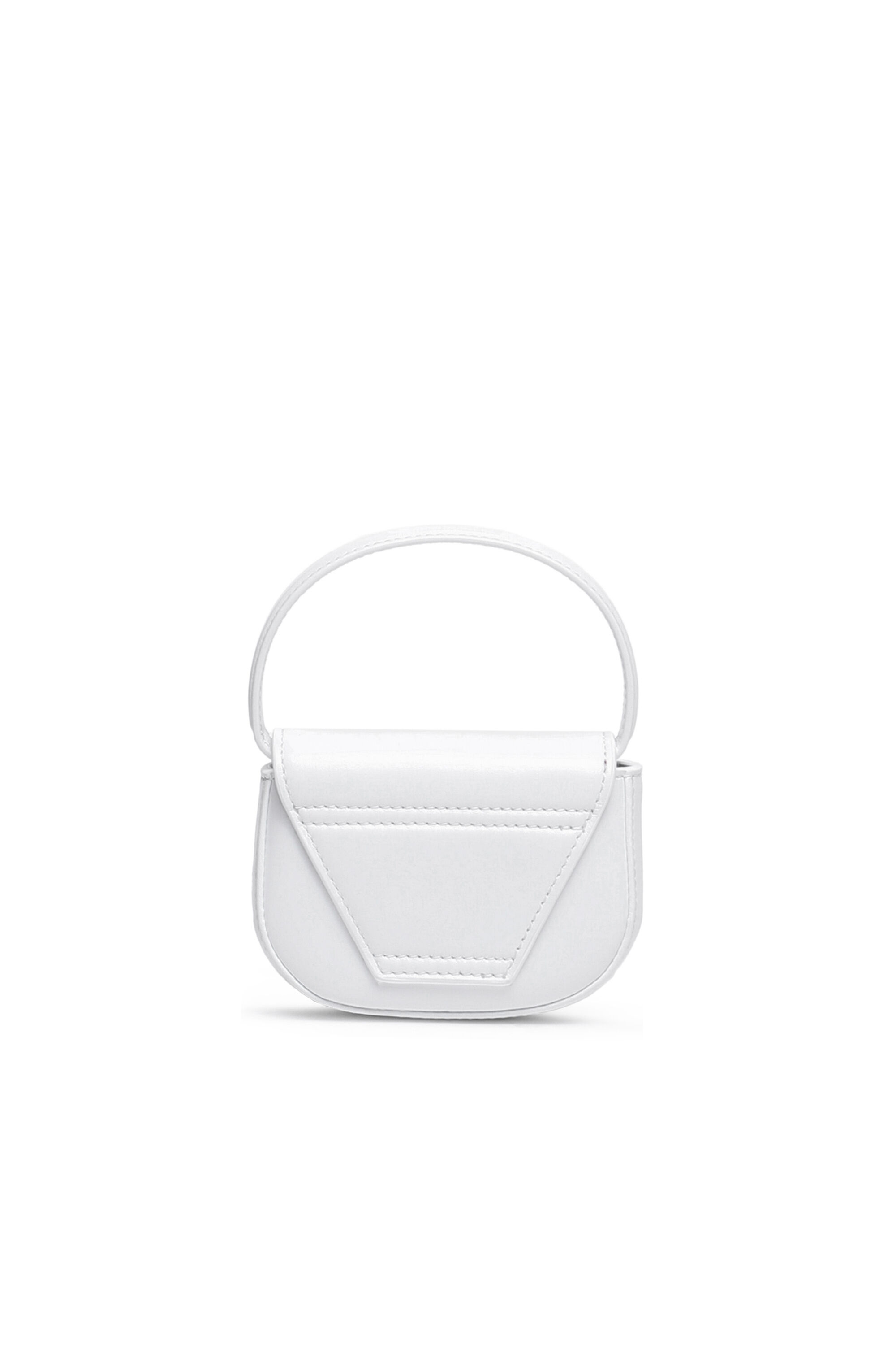 【未使用】DIESEL 1DR MICRO ホワイト マイクロバッグ 1DR XS Bag Woman: leather mini Bag with D logo plaque | Diesel