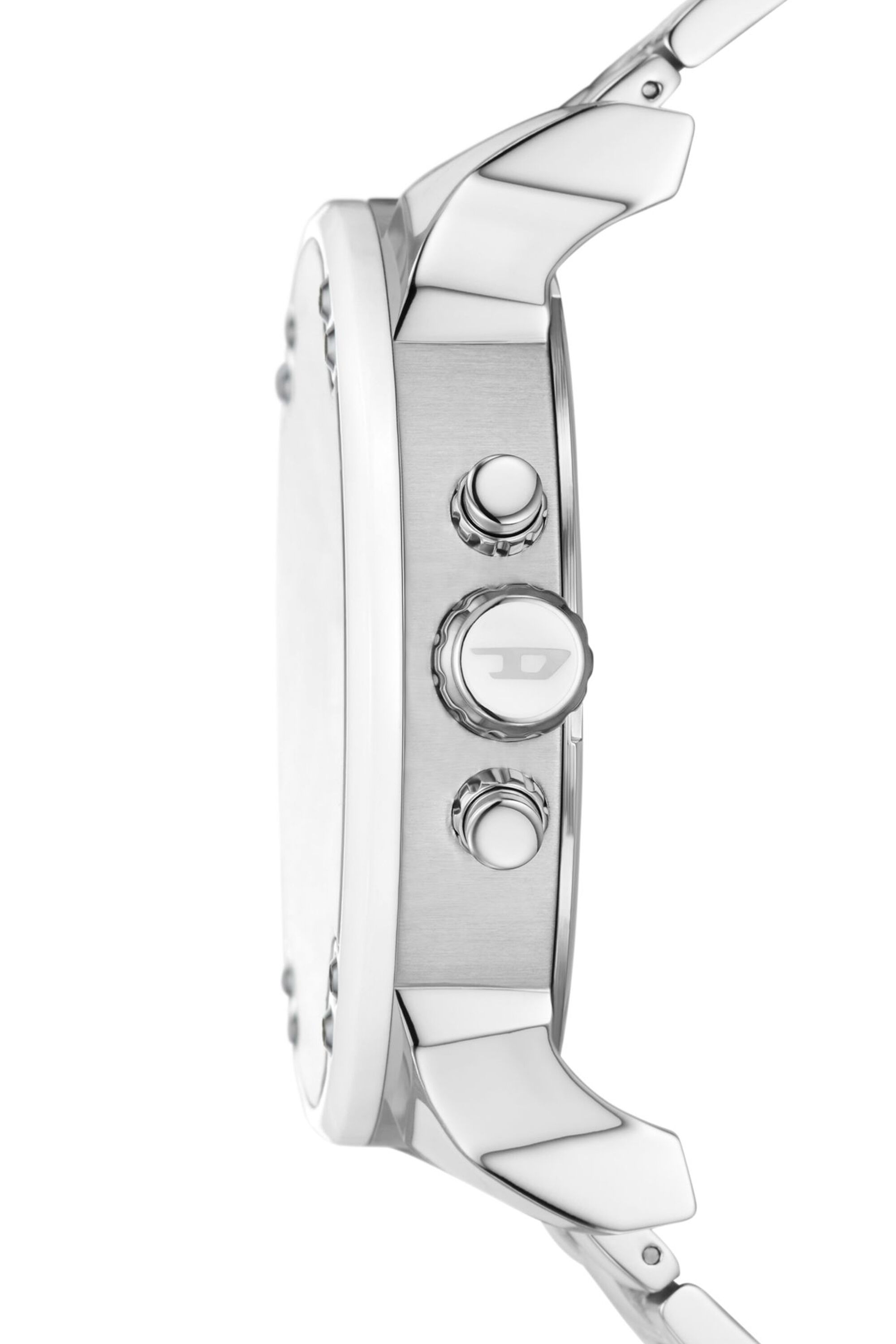 Men's Mr. Daddy 2.0 white and stainless steel watch | Silver | Diesel